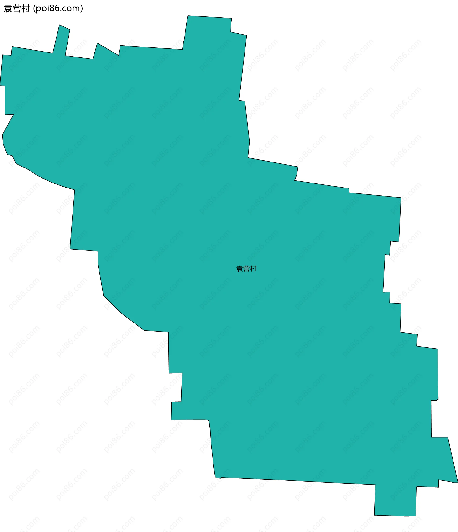 袁营村边界地图