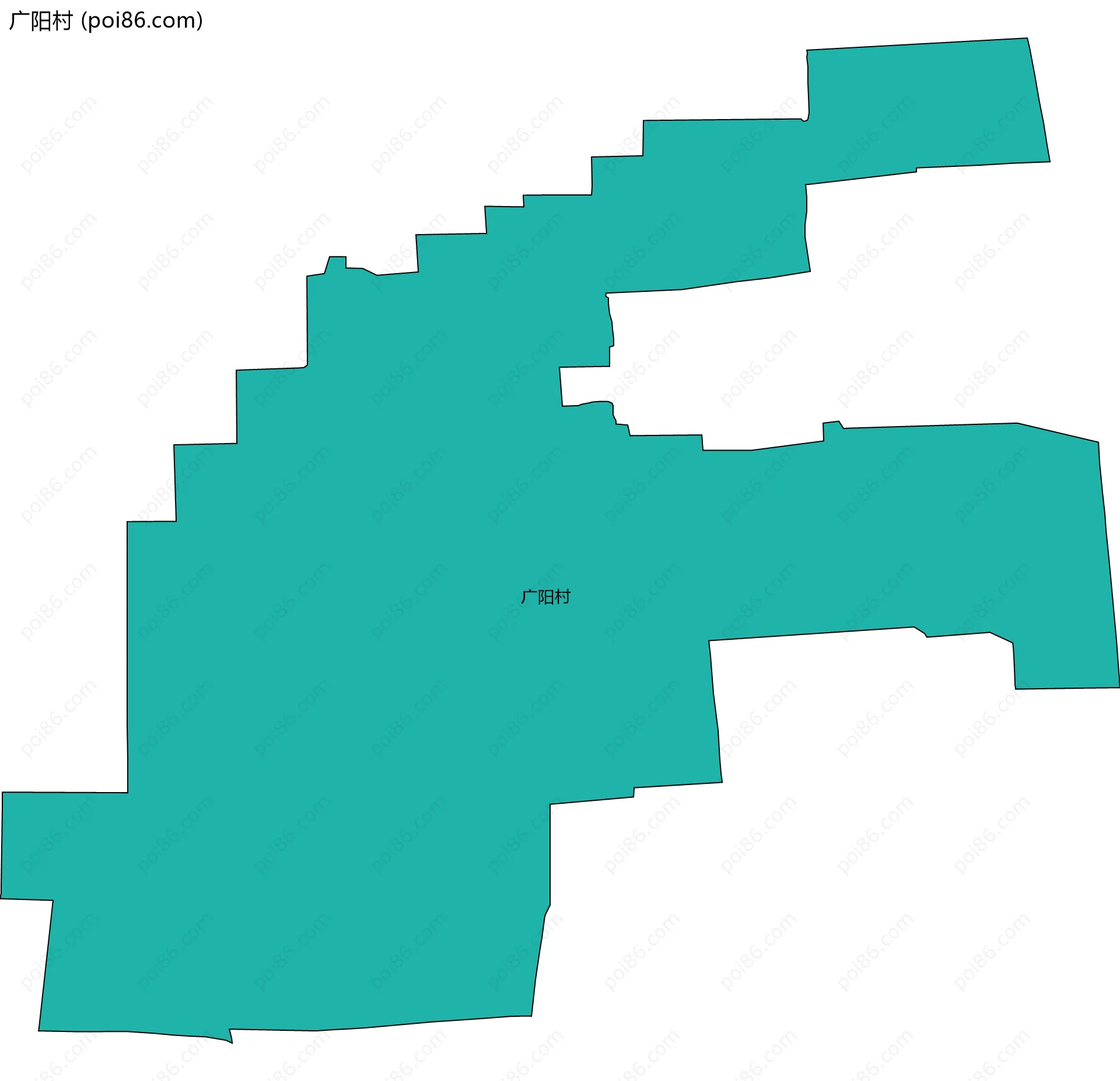 广阳村边界地图