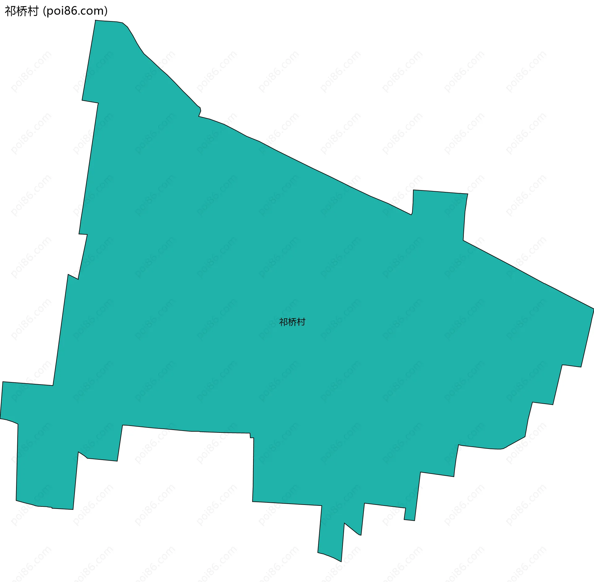 祁桥村边界地图