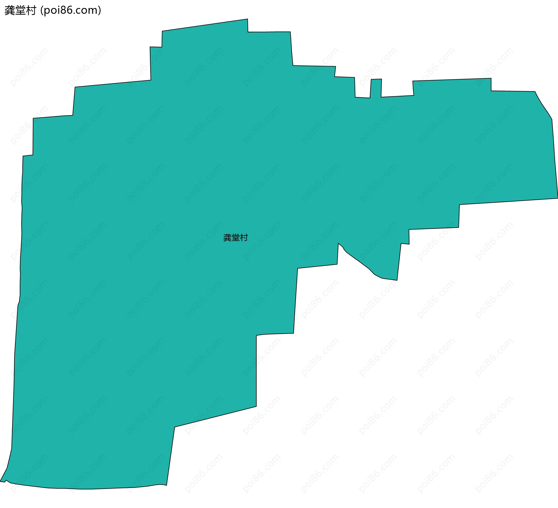 龚堂村边界地图