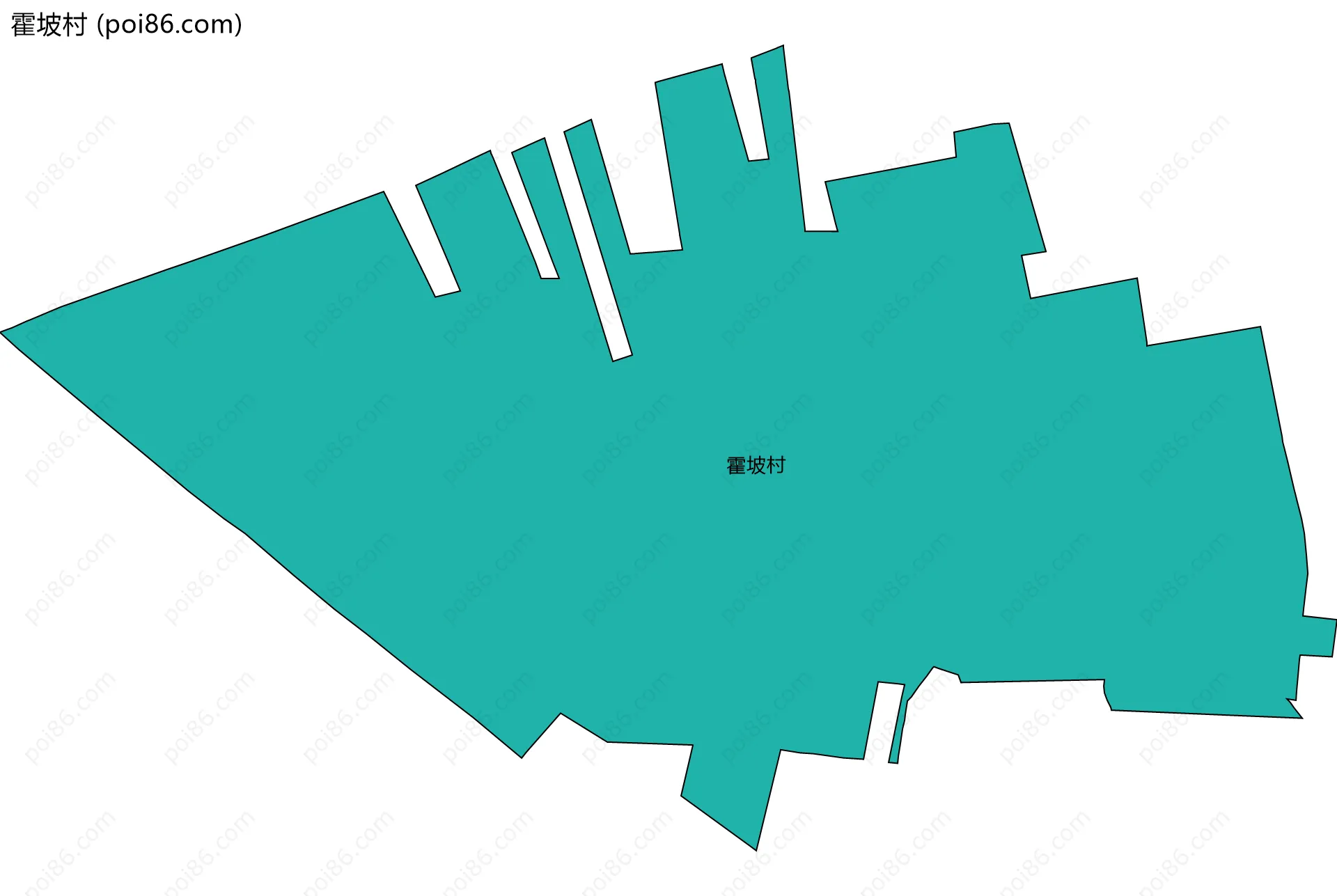 霍坡村边界地图