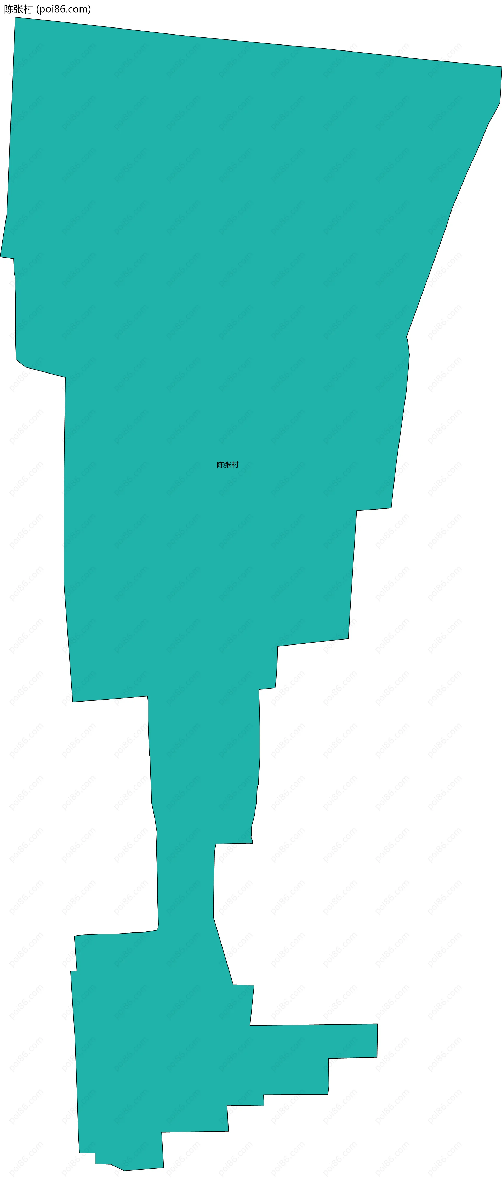 陈张村边界地图