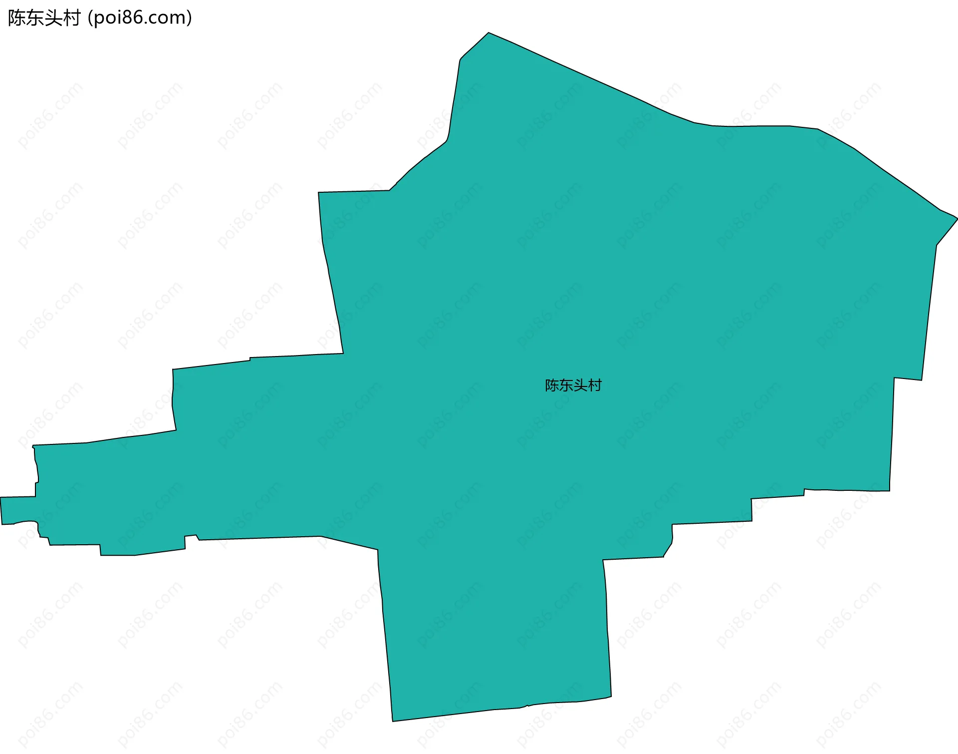 陈东头村边界地图