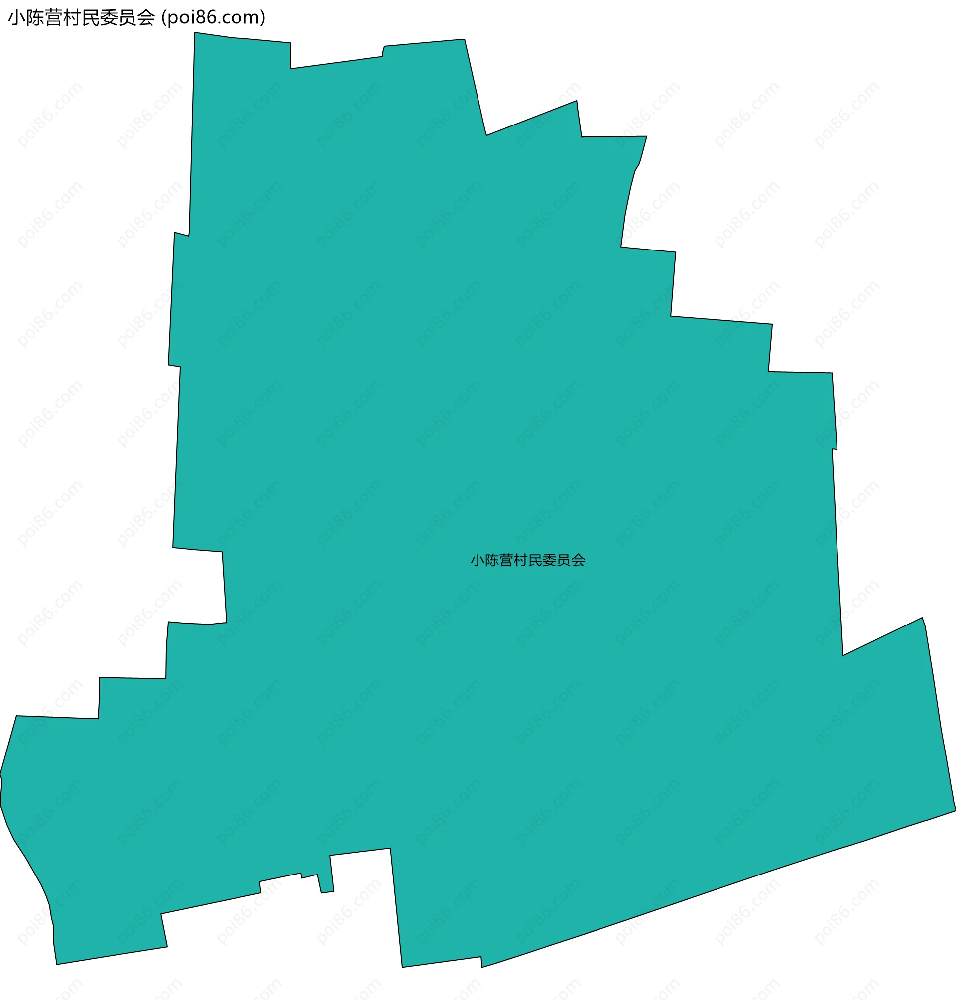 小陈营村民委员会边界地图