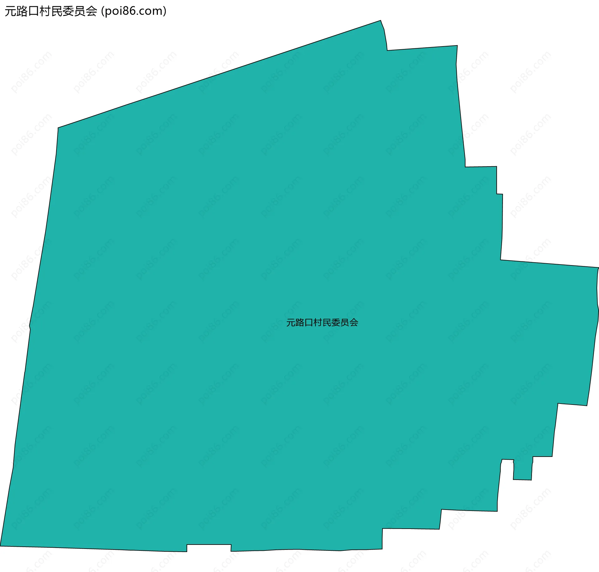元路口村民委员会边界地图