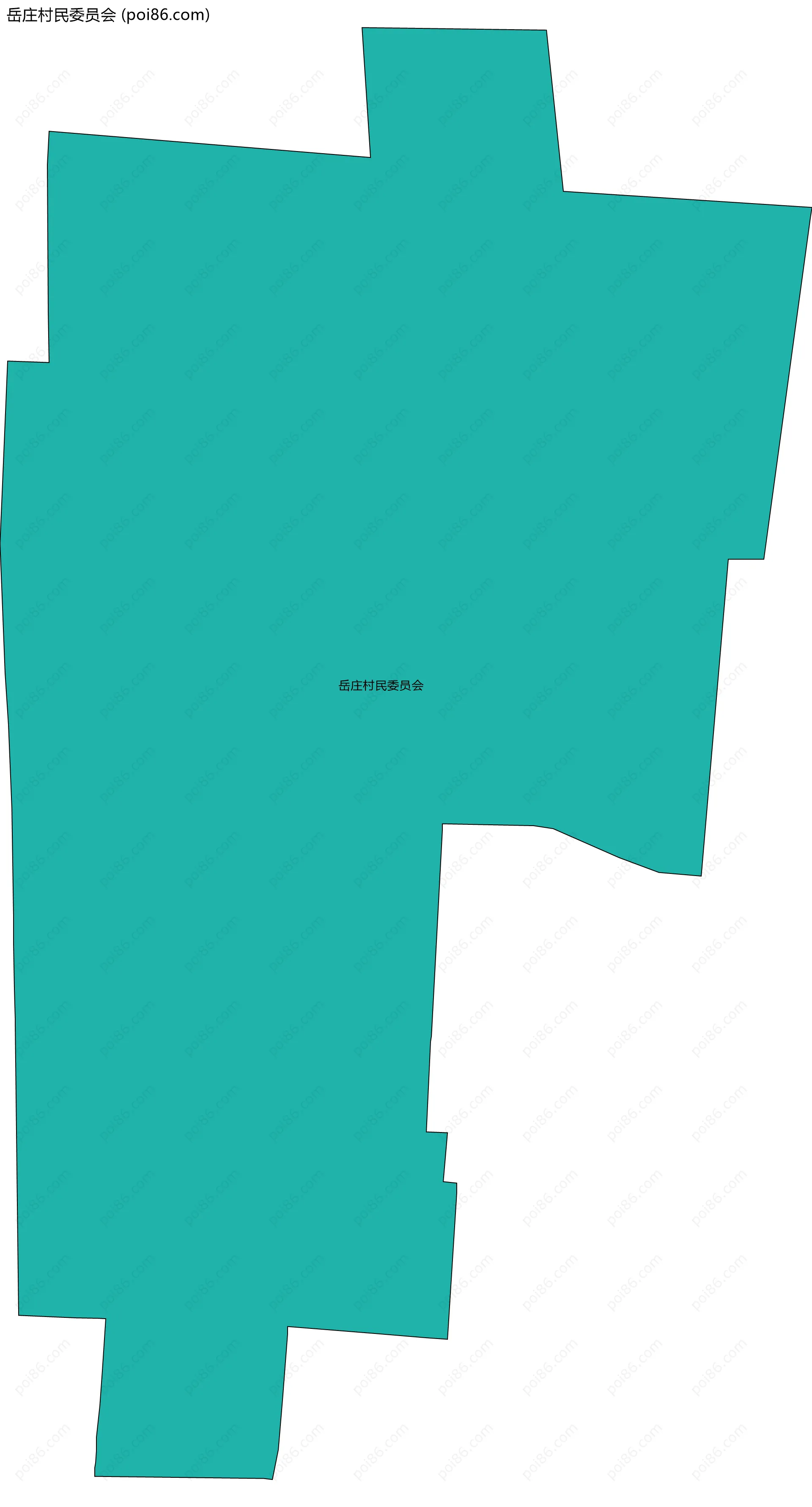 岳庄村民委员会边界地图