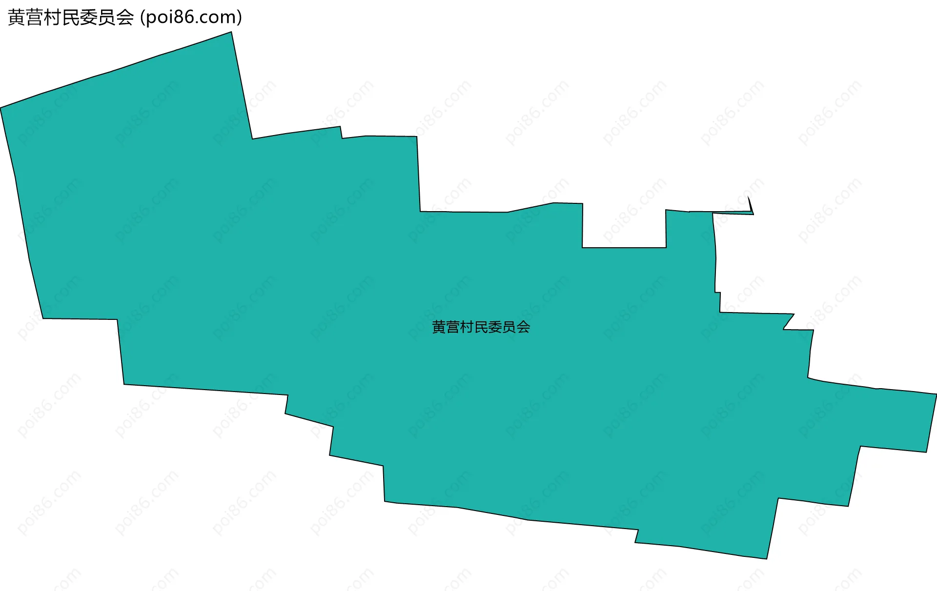 黄营村民委员会边界地图