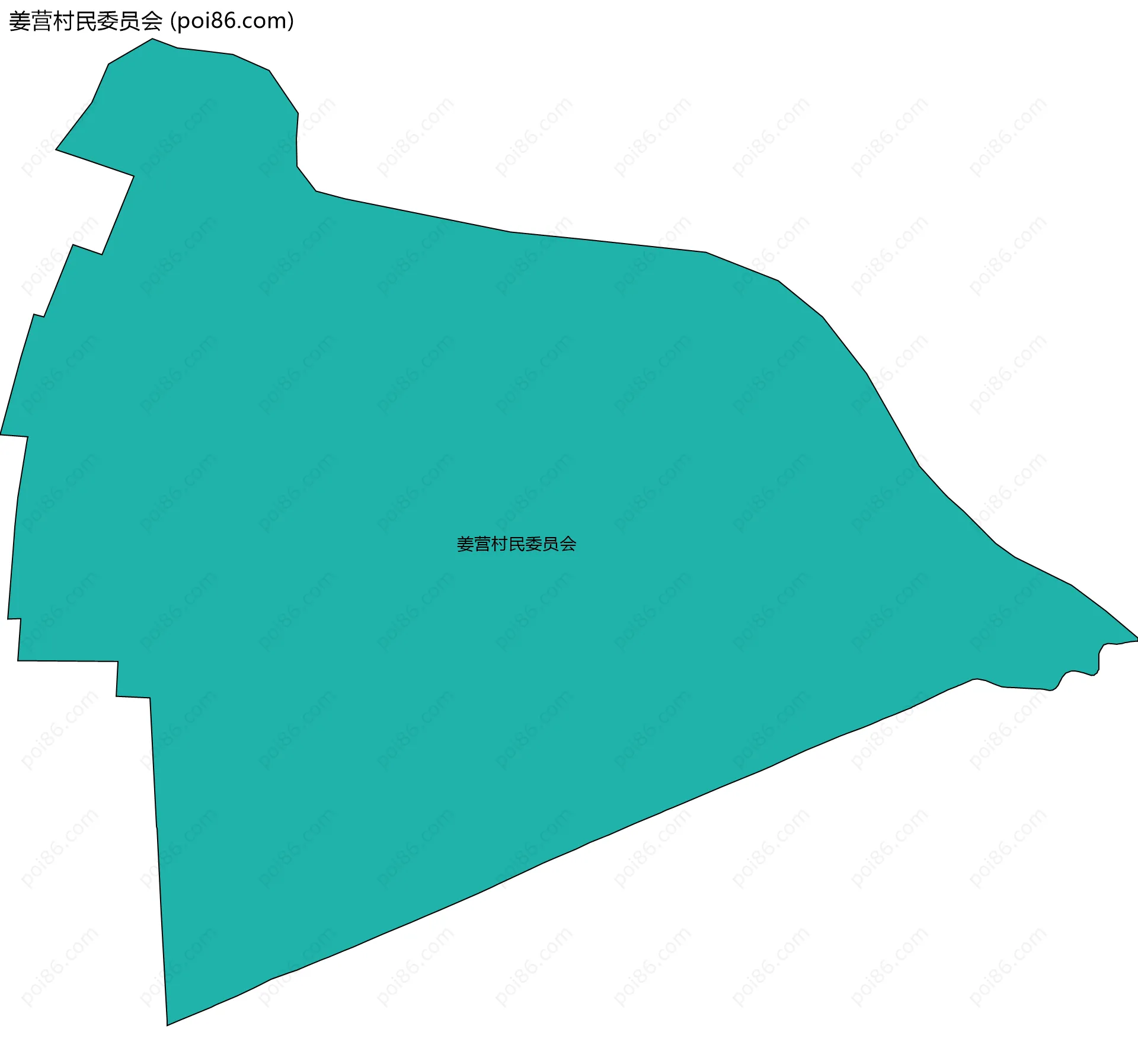姜营村民委员会边界地图