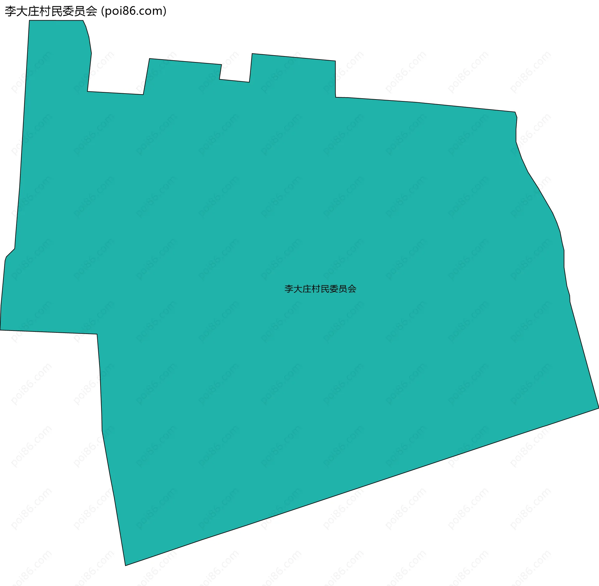 李大庄村民委员会边界地图