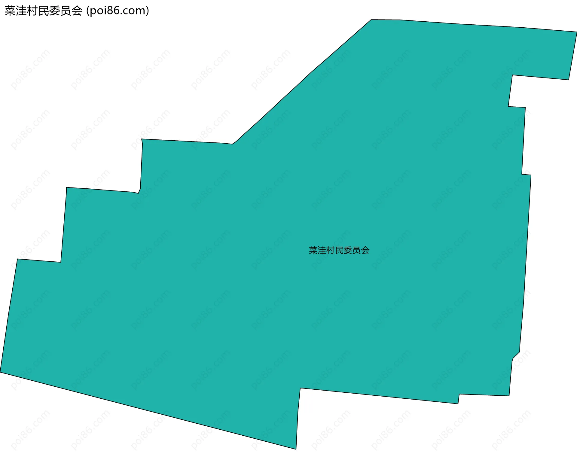 菜洼村民委员会边界地图
