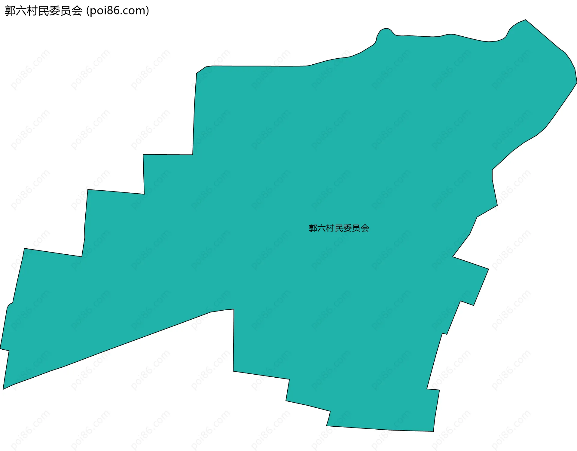 郭六村民委员会边界地图