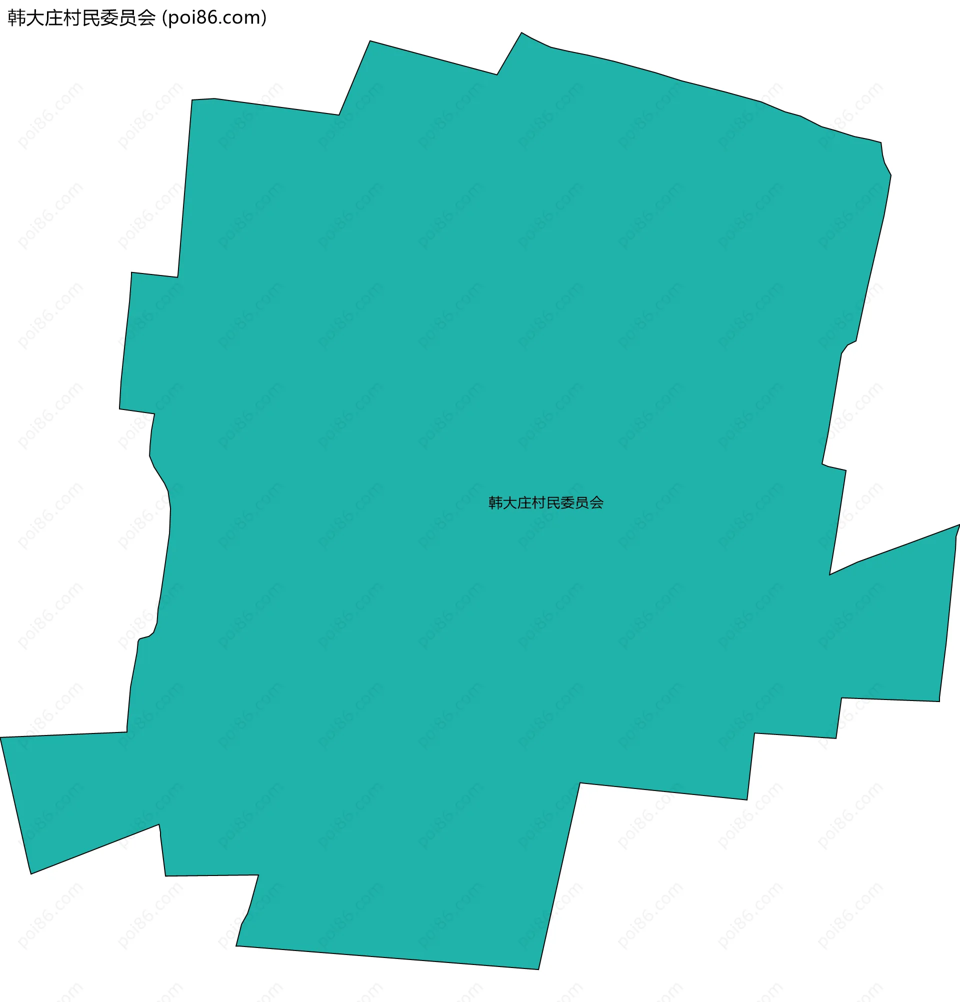 韩大庄村民委员会边界地图