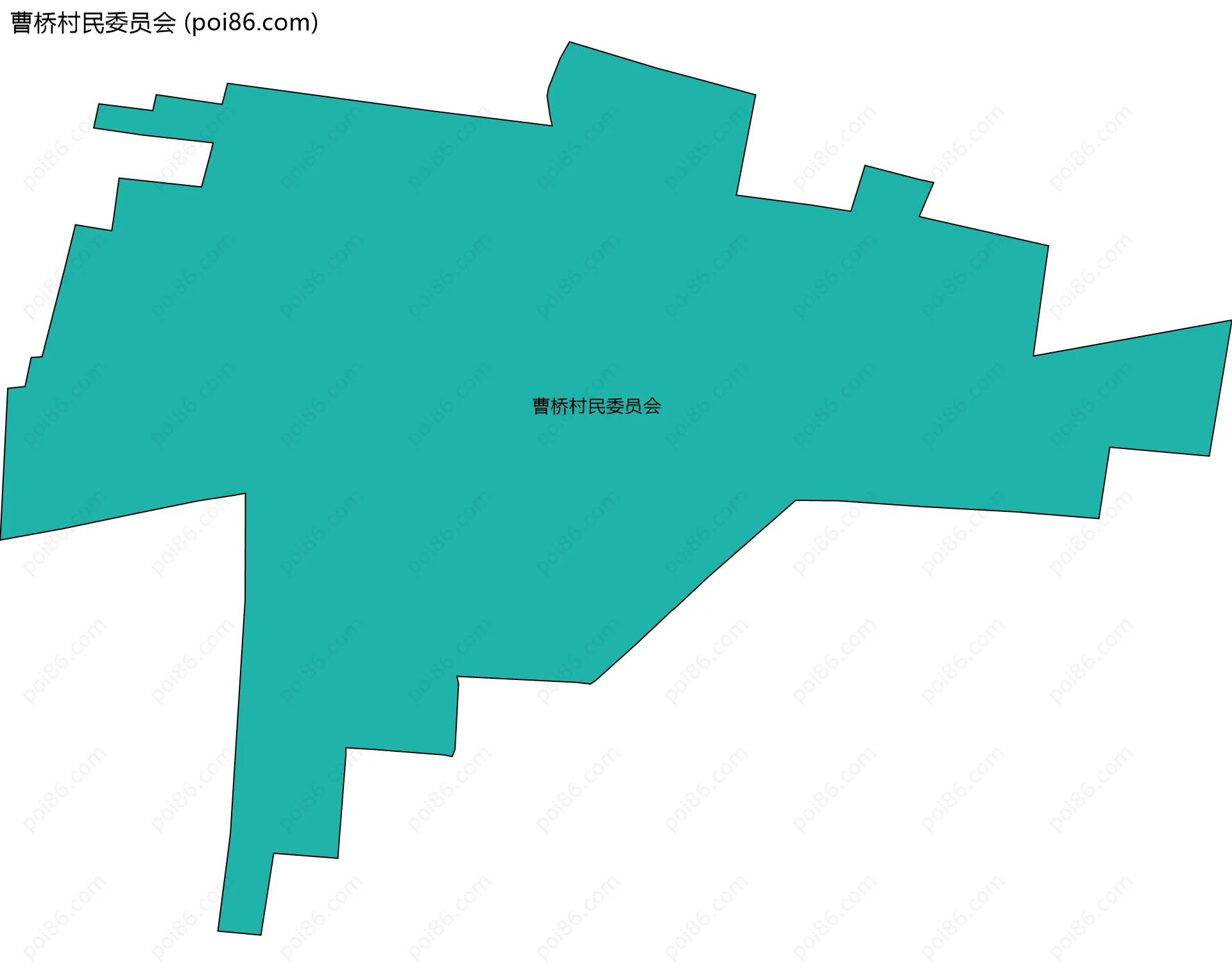 曹桥村民委员会边界地图
