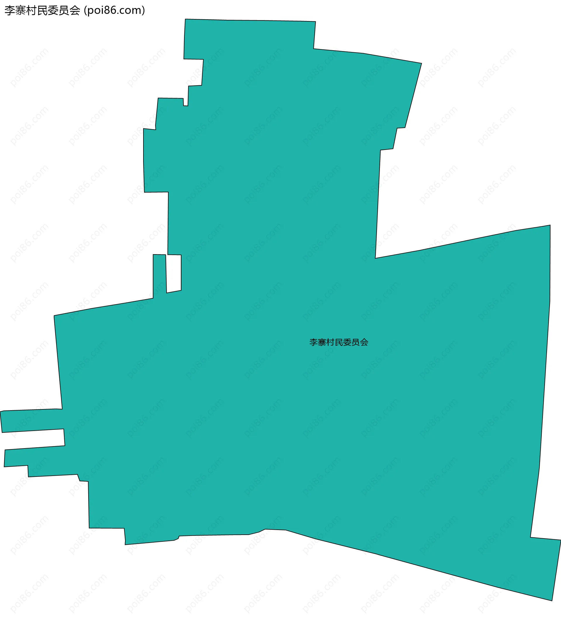 李寨村民委员会边界地图