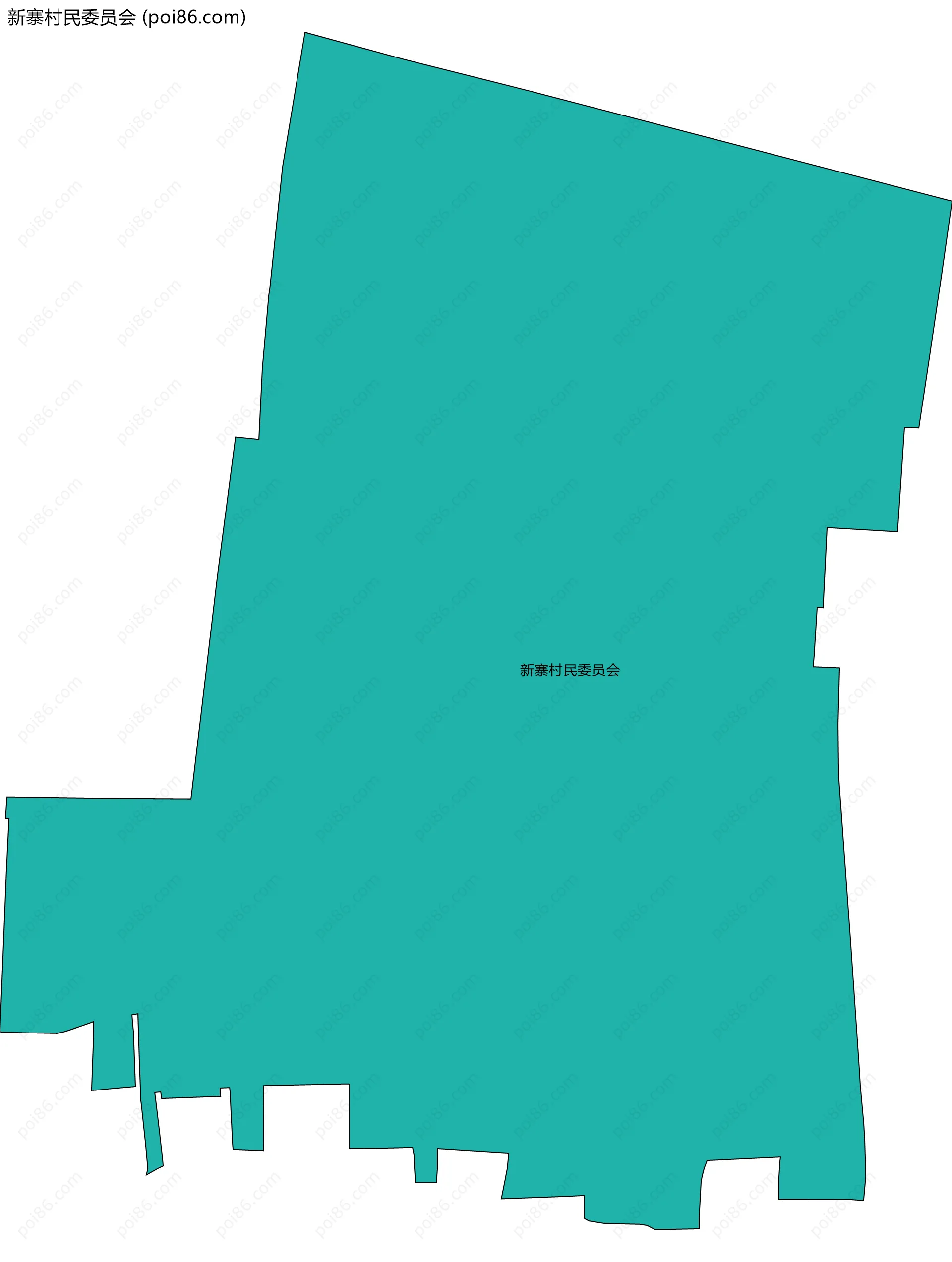 新寨村民委员会边界地图