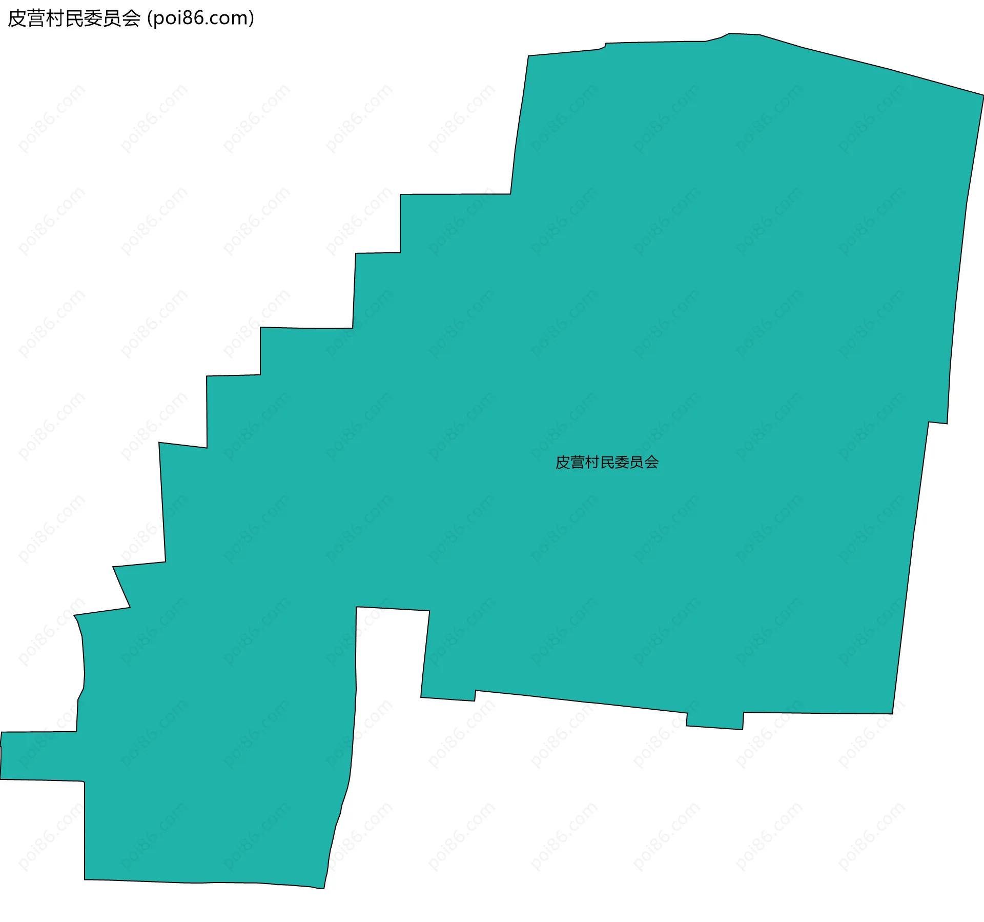 皮营村民委员会边界地图