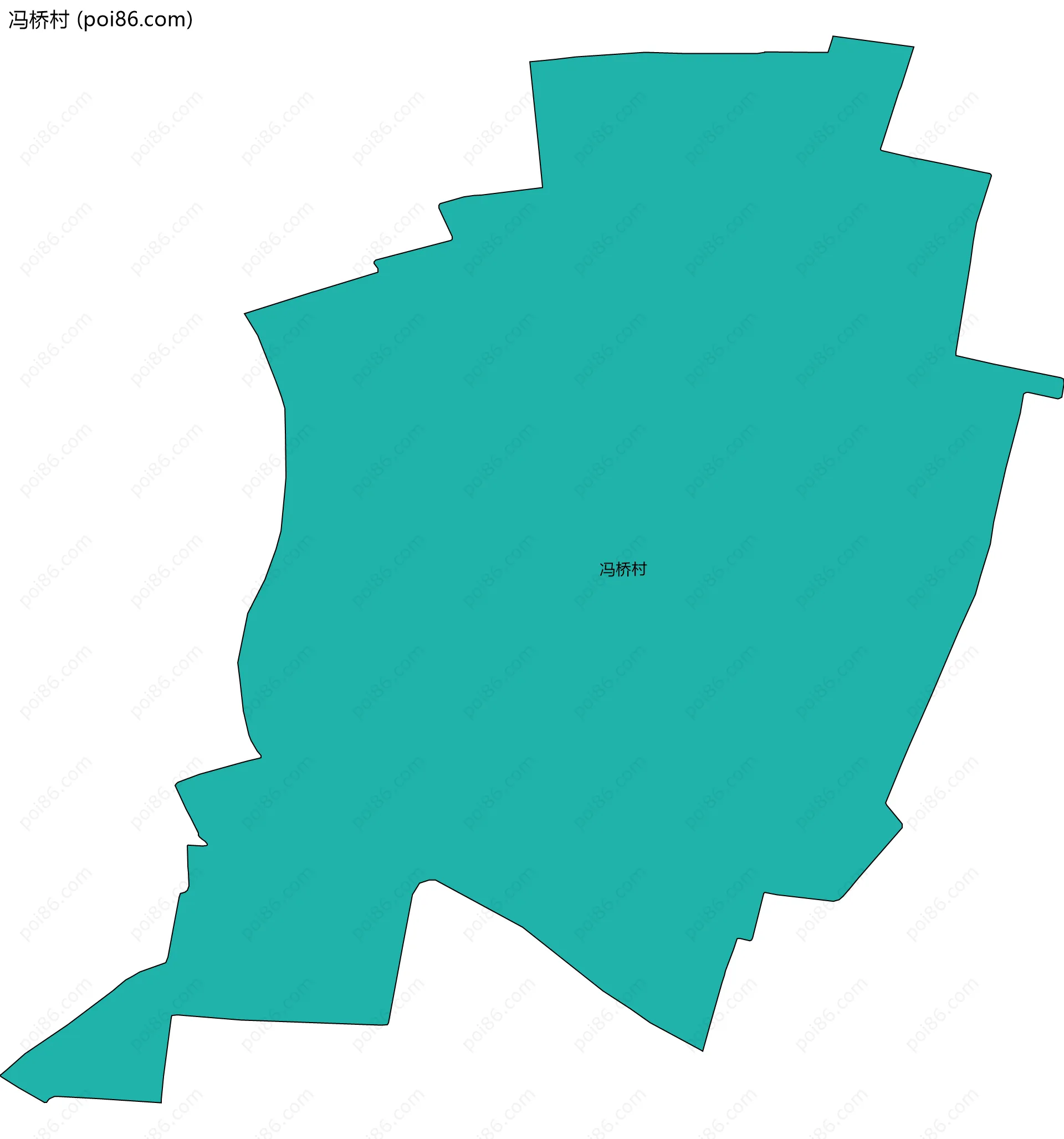 冯桥村边界地图