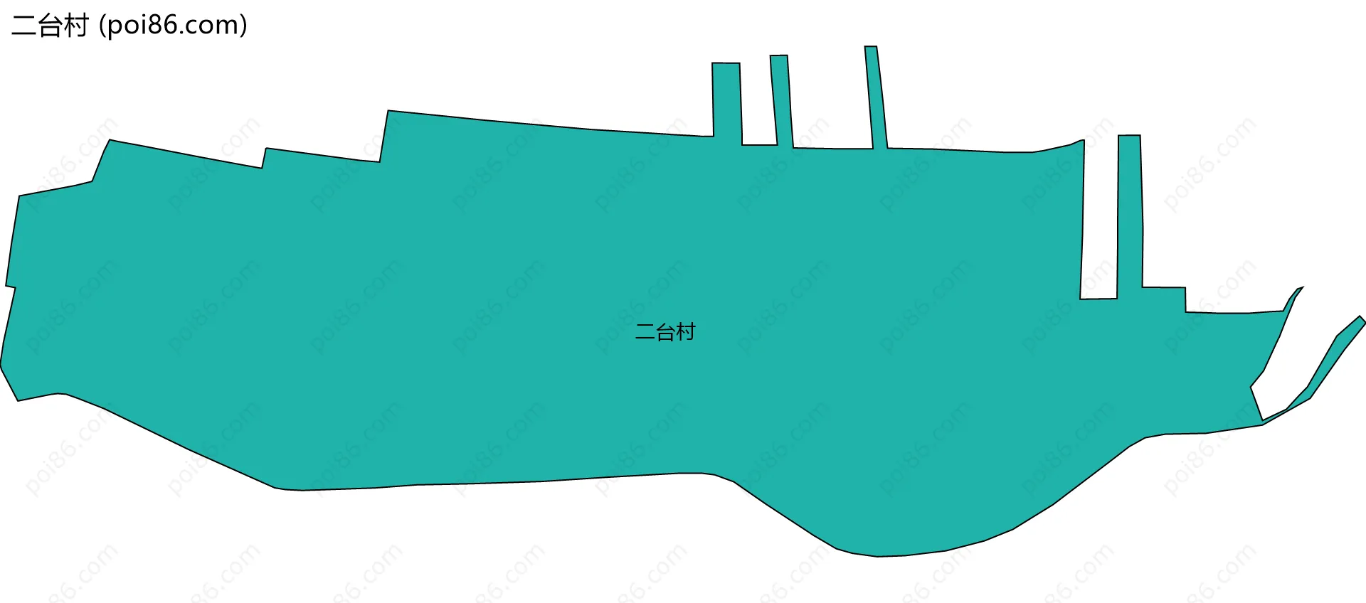 二台村边界地图