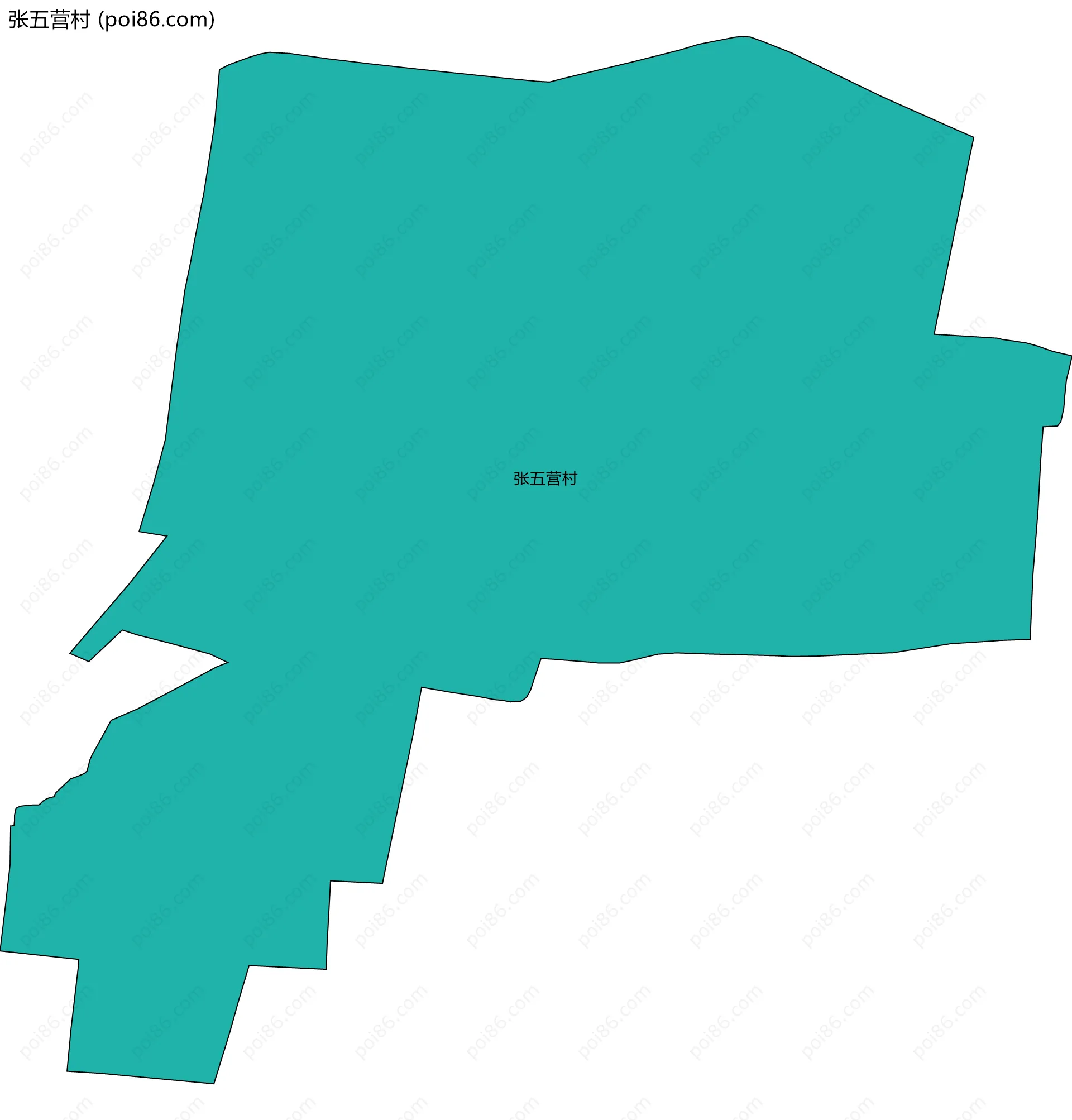 张五营村边界地图