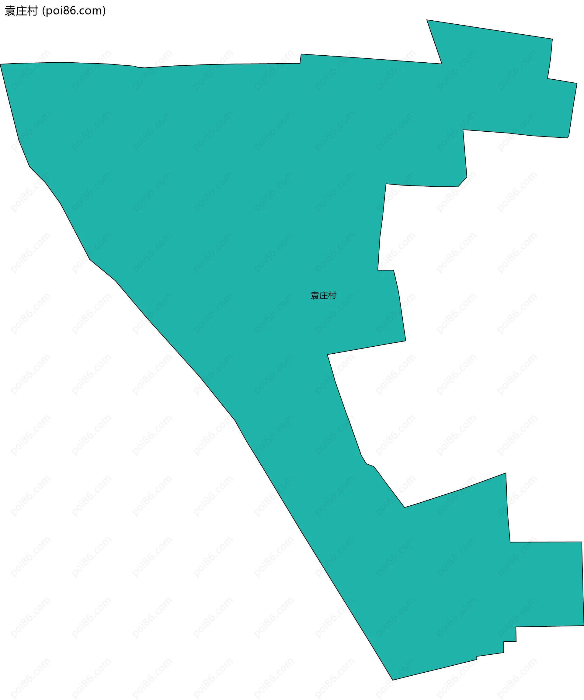 袁庄村边界地图