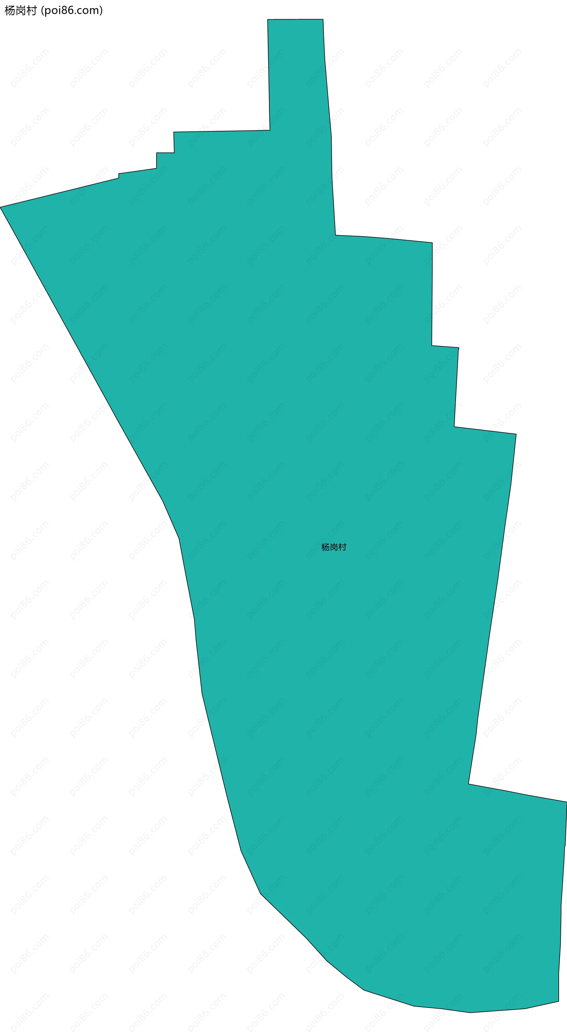 杨岗村边界地图