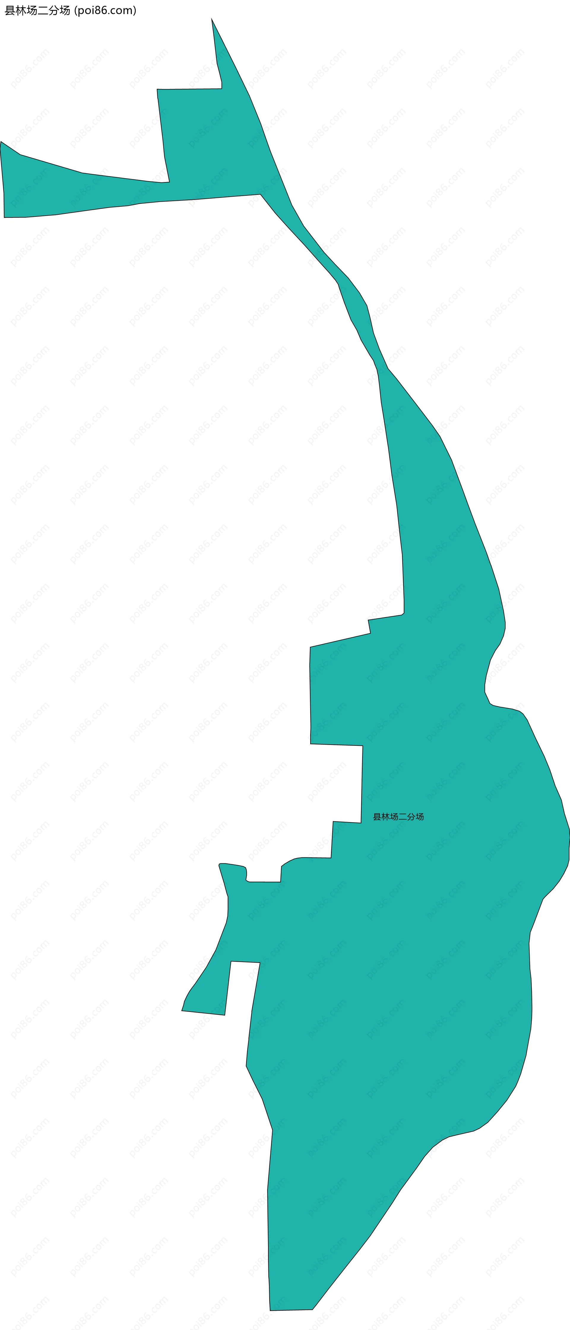 县林场二分场边界地图