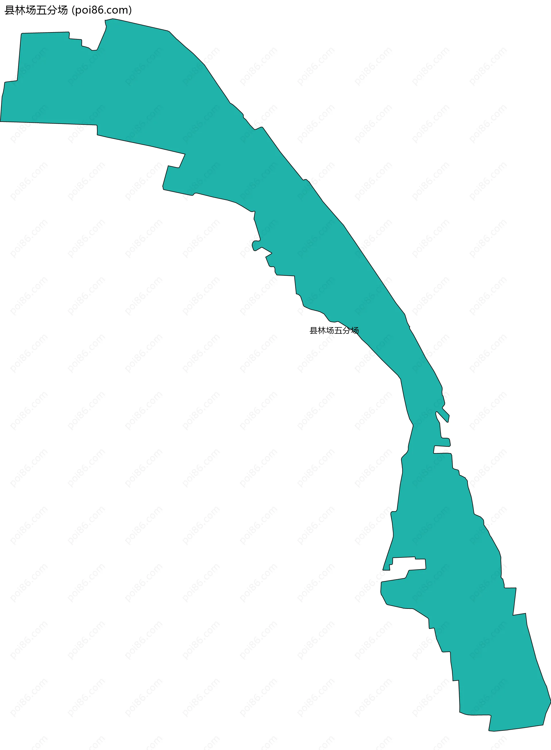 县林场五分场边界地图