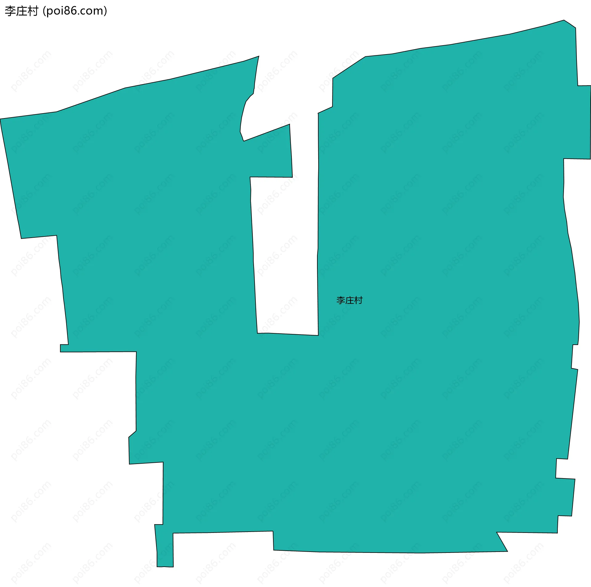 李庄村边界地图