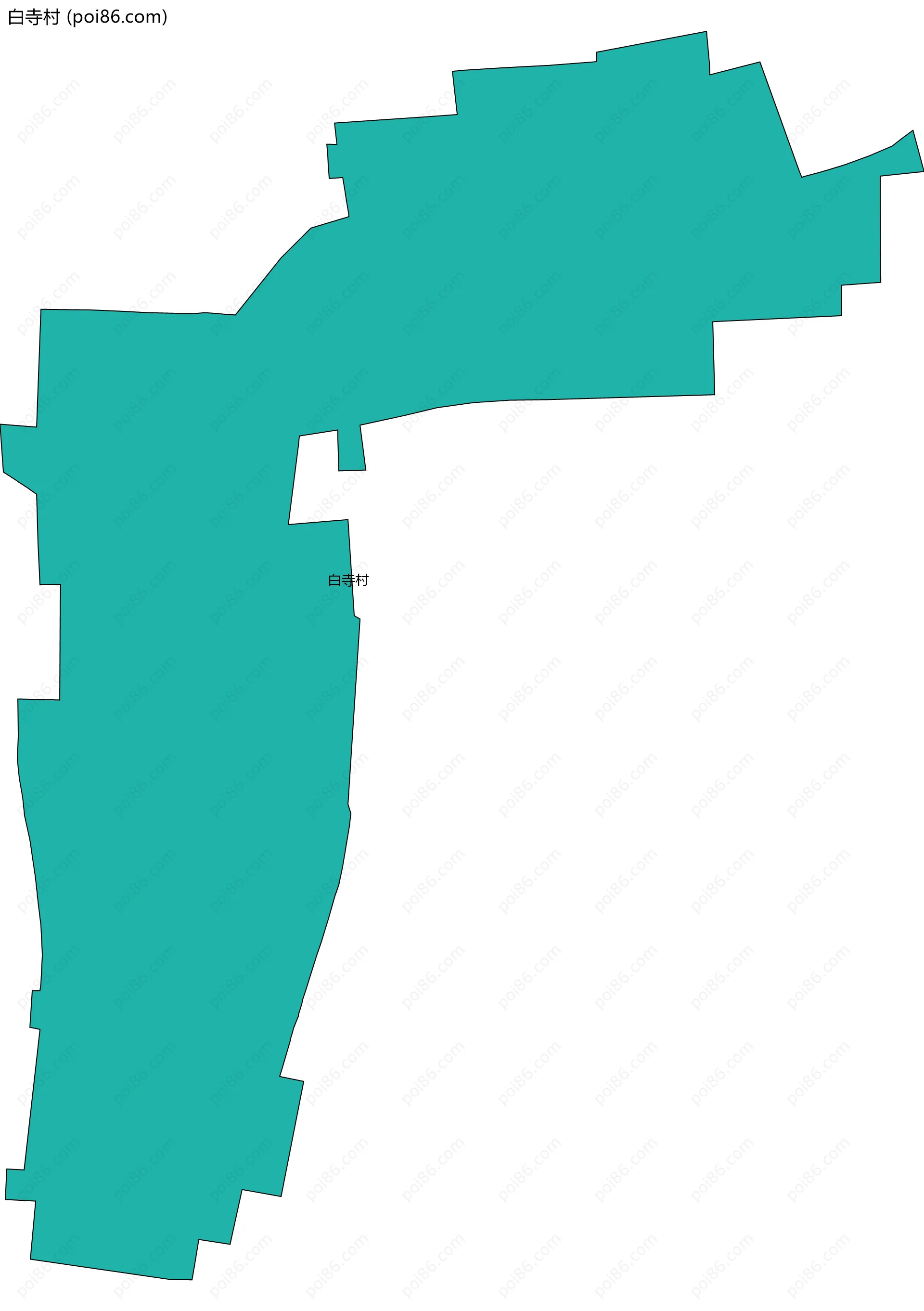 白寺村边界地图