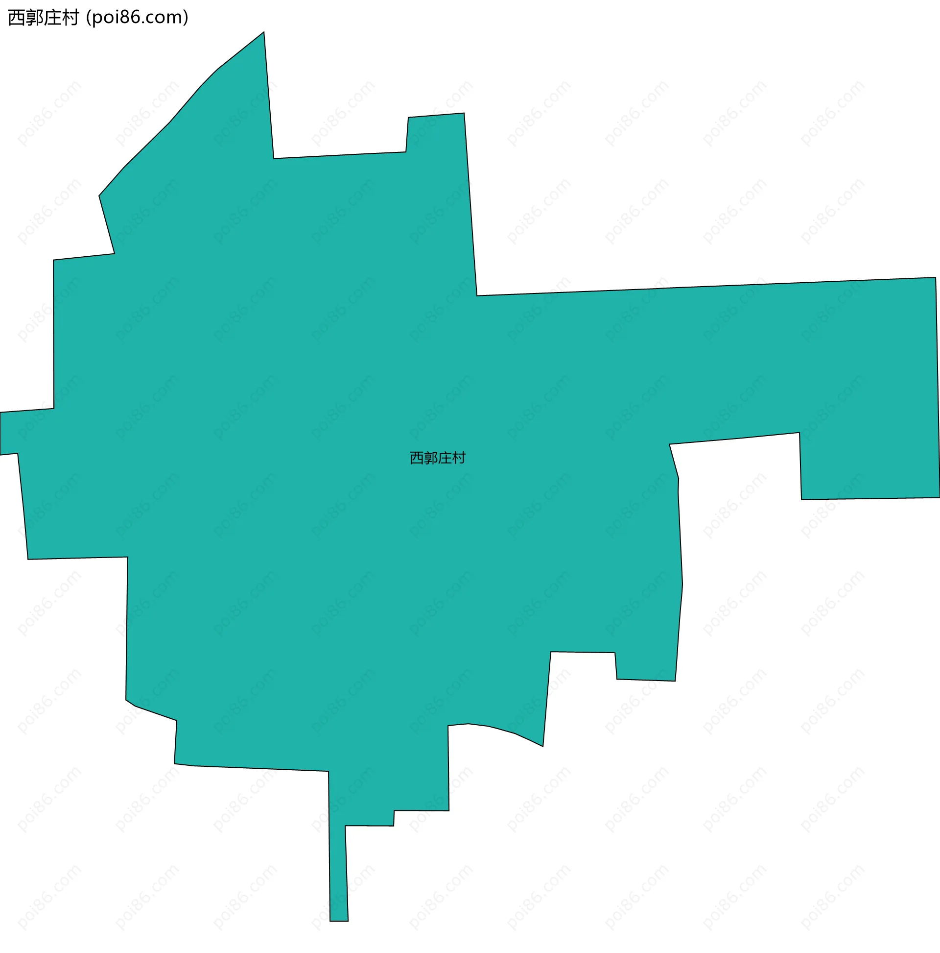 西郭庄村边界地图