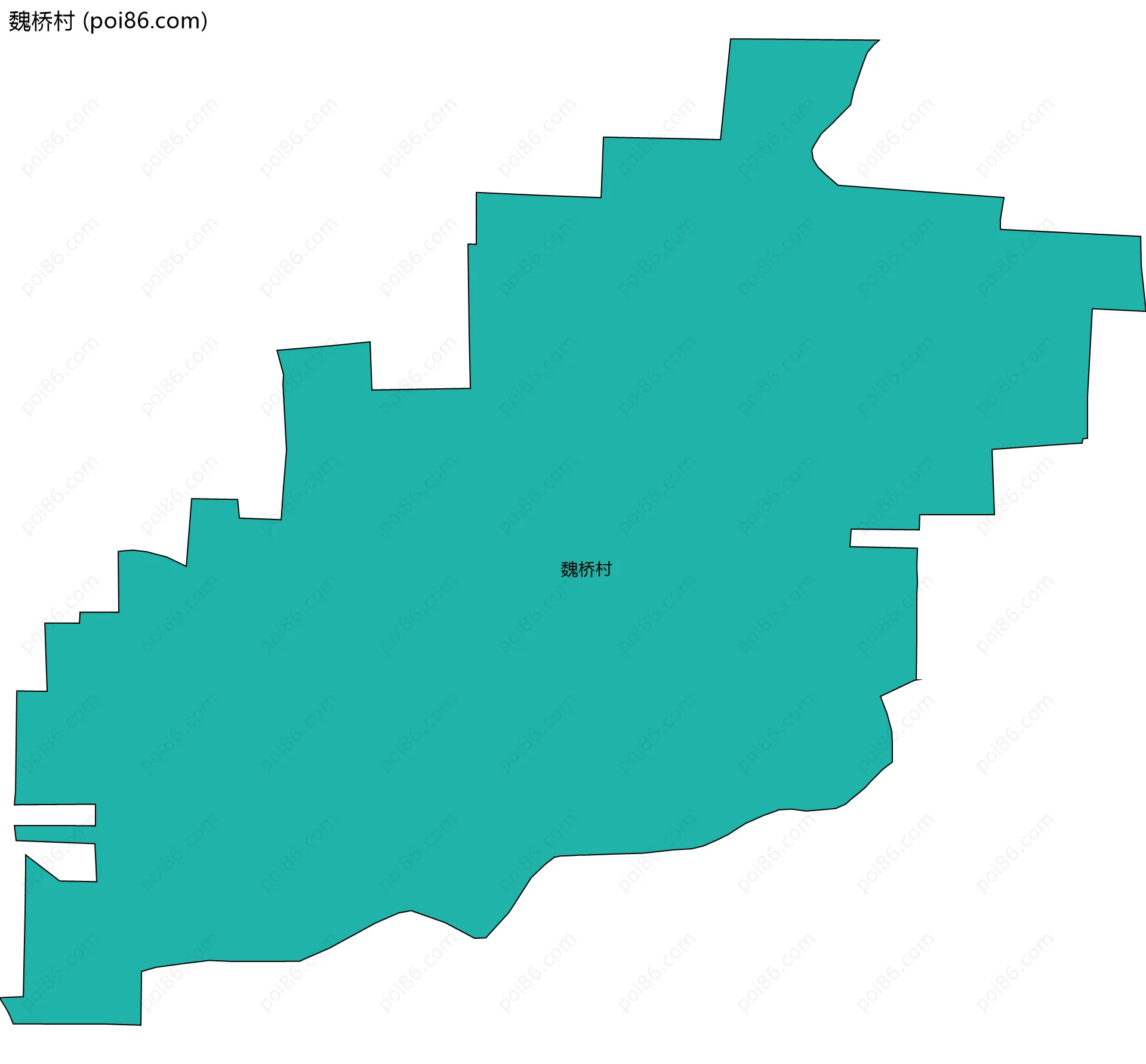 魏桥村边界地图
