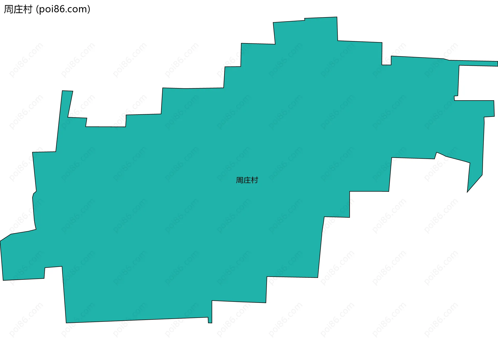 周庄村边界地图