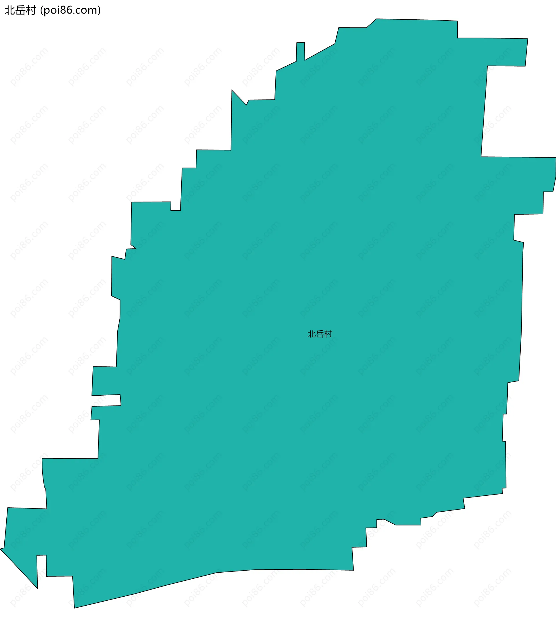 北岳村边界地图