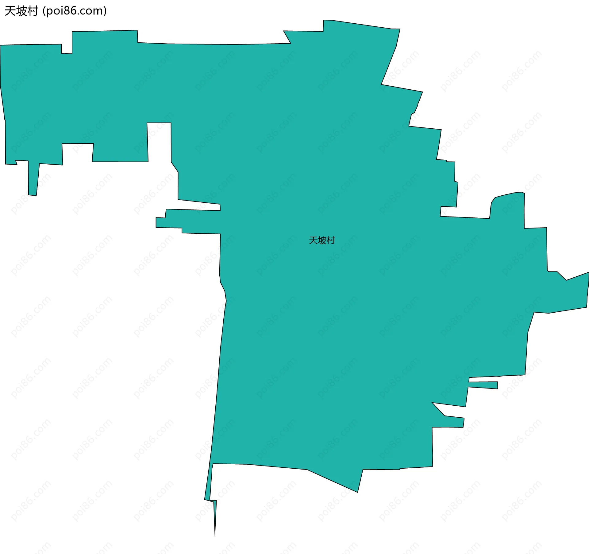 天坡村边界地图