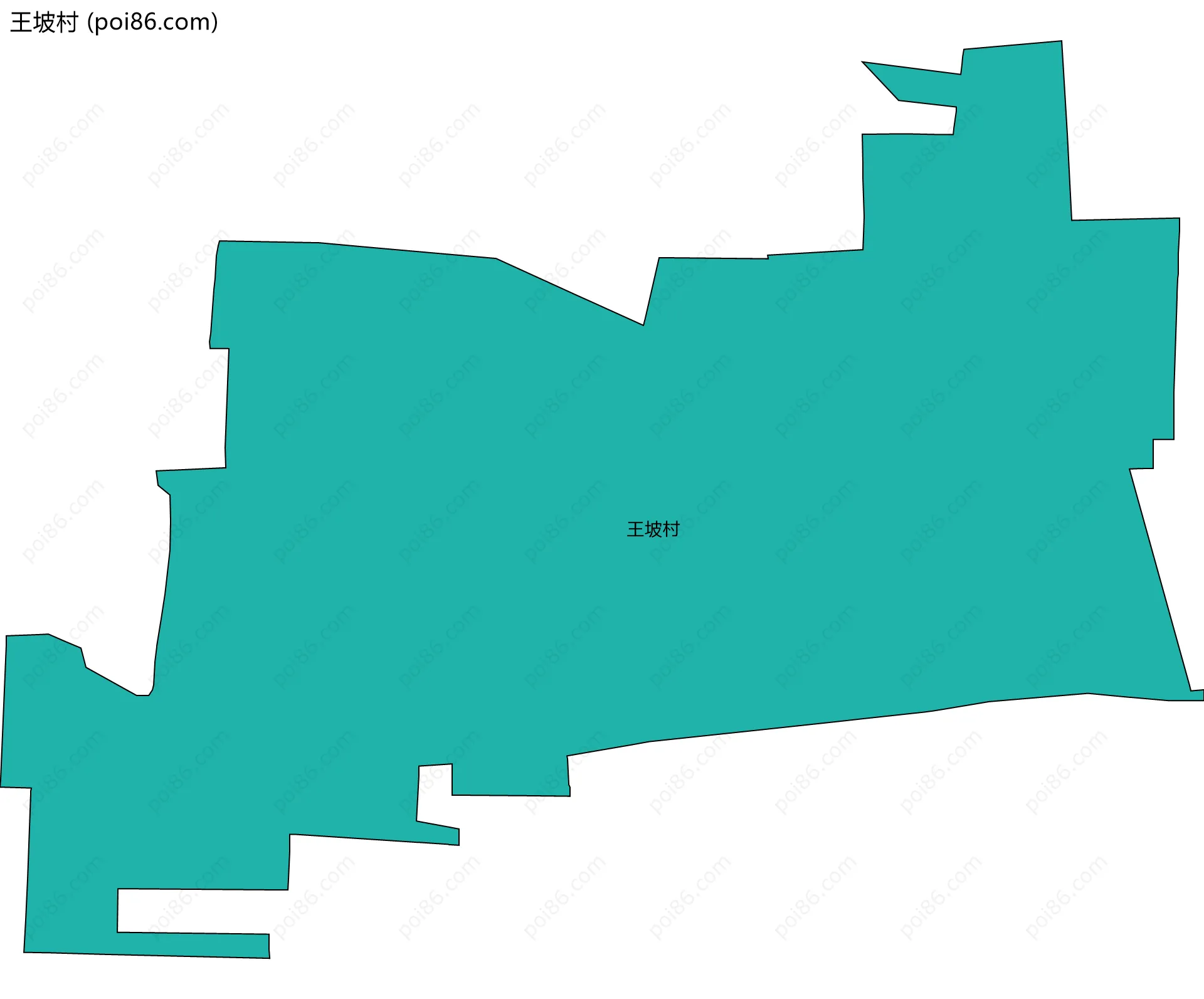 王坡村边界地图