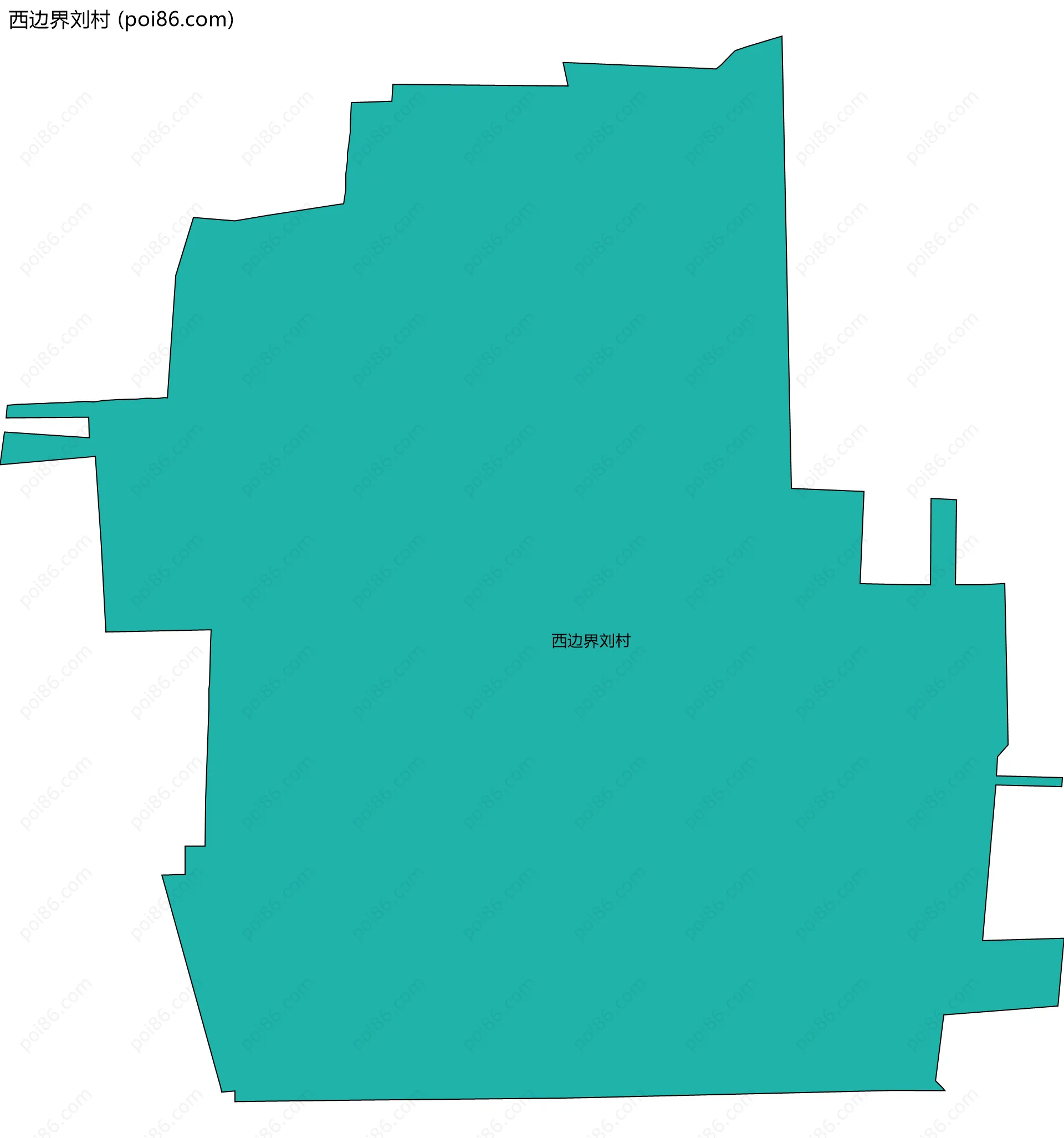 西边界刘村边界地图