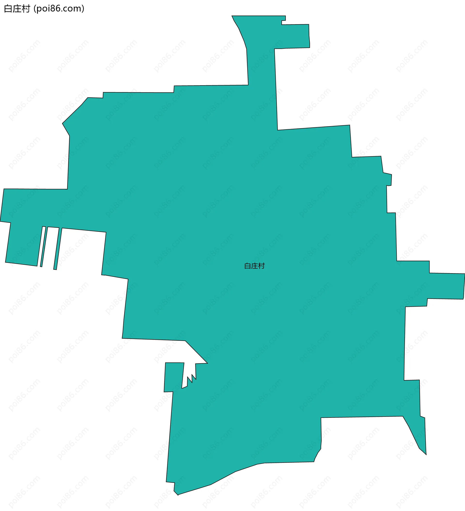 白庄村边界地图