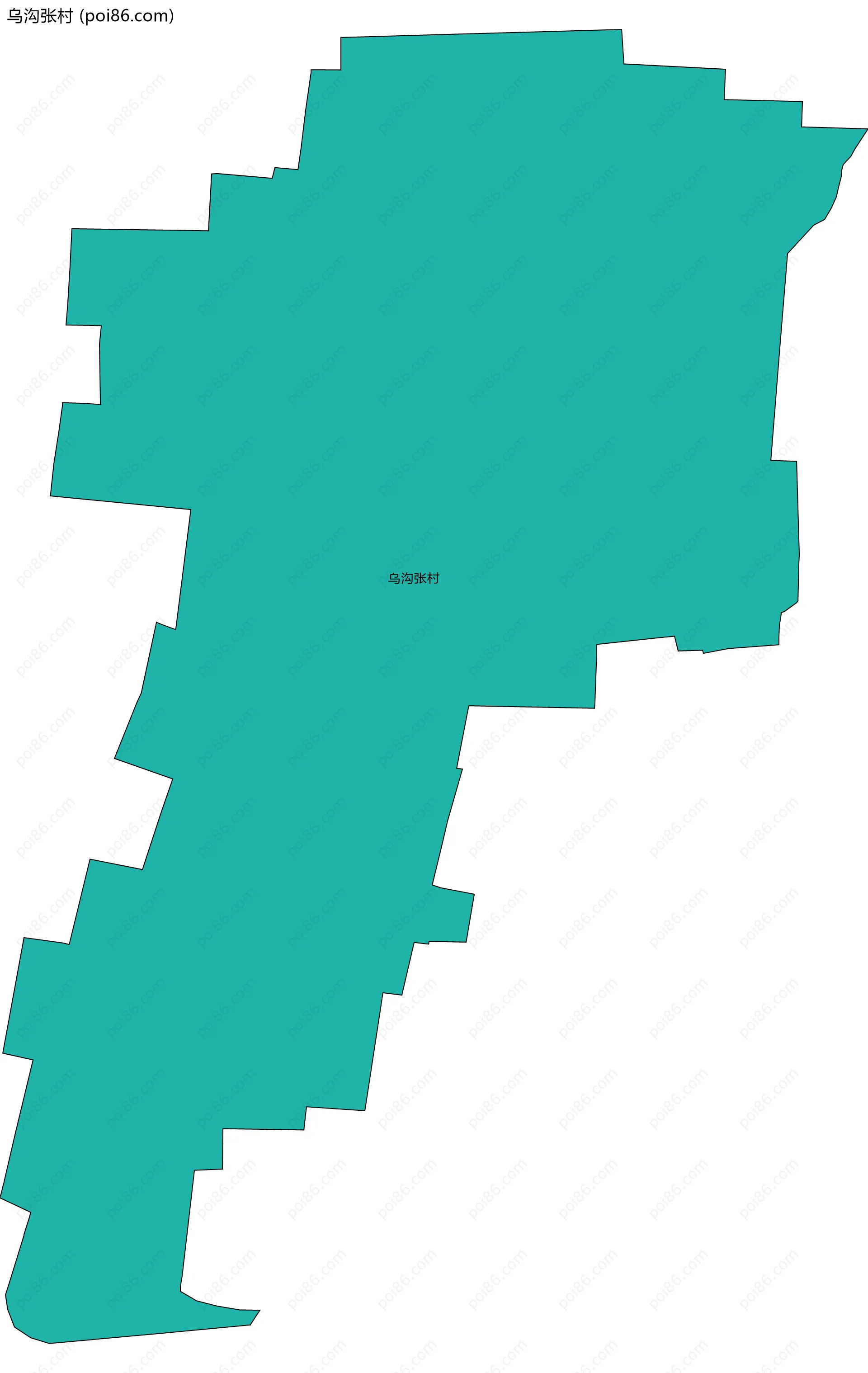 乌沟张村边界地图