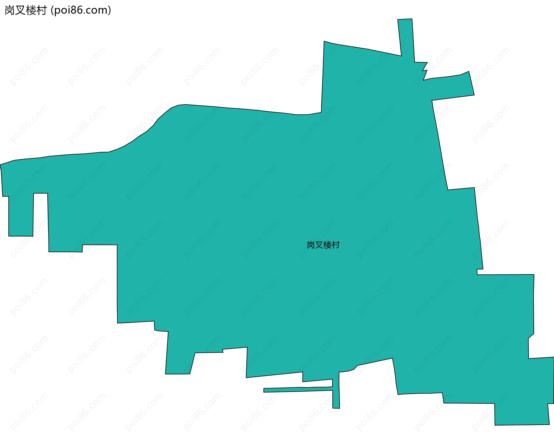 岗叉楼村边界地图