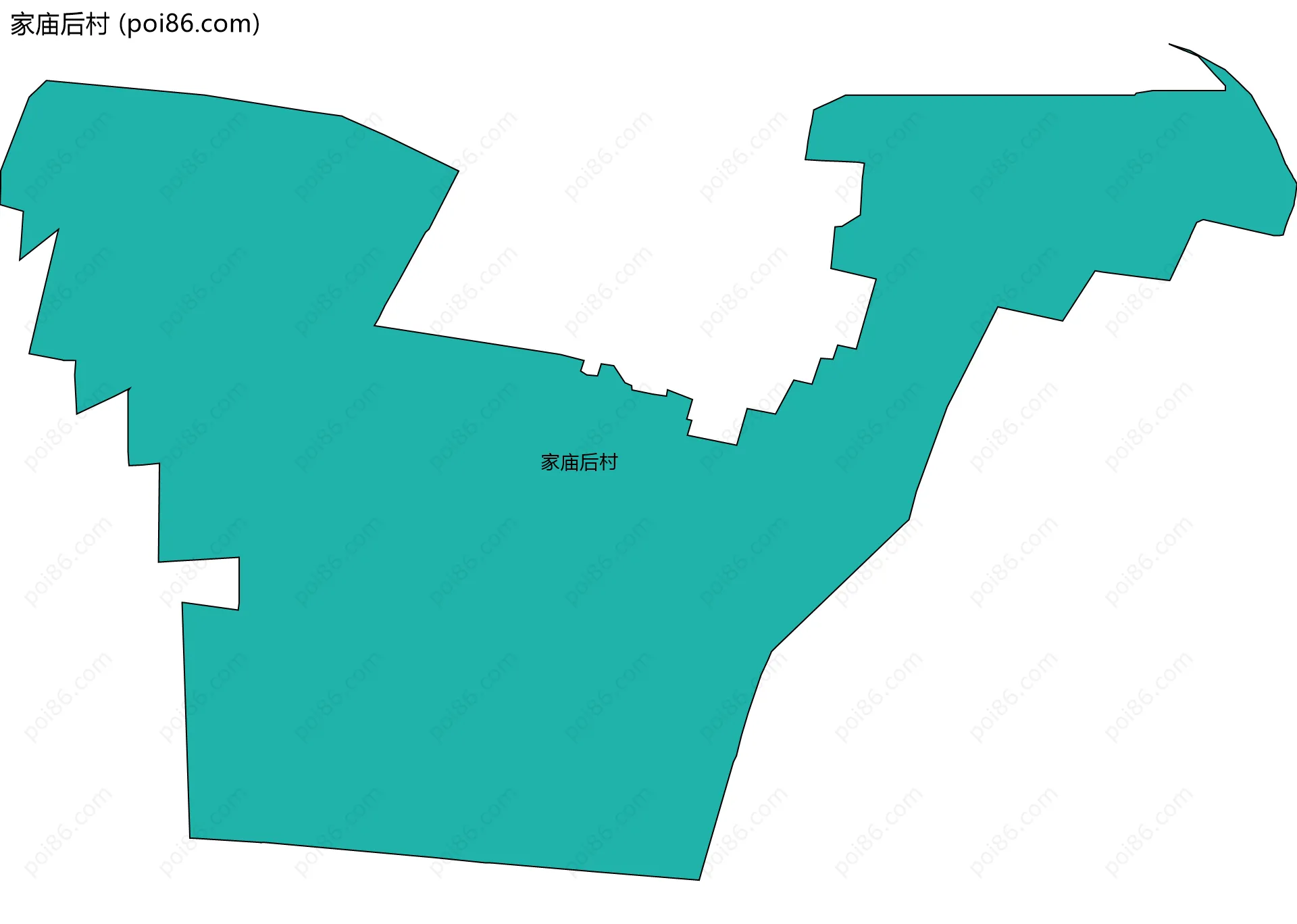 家庙后村边界地图