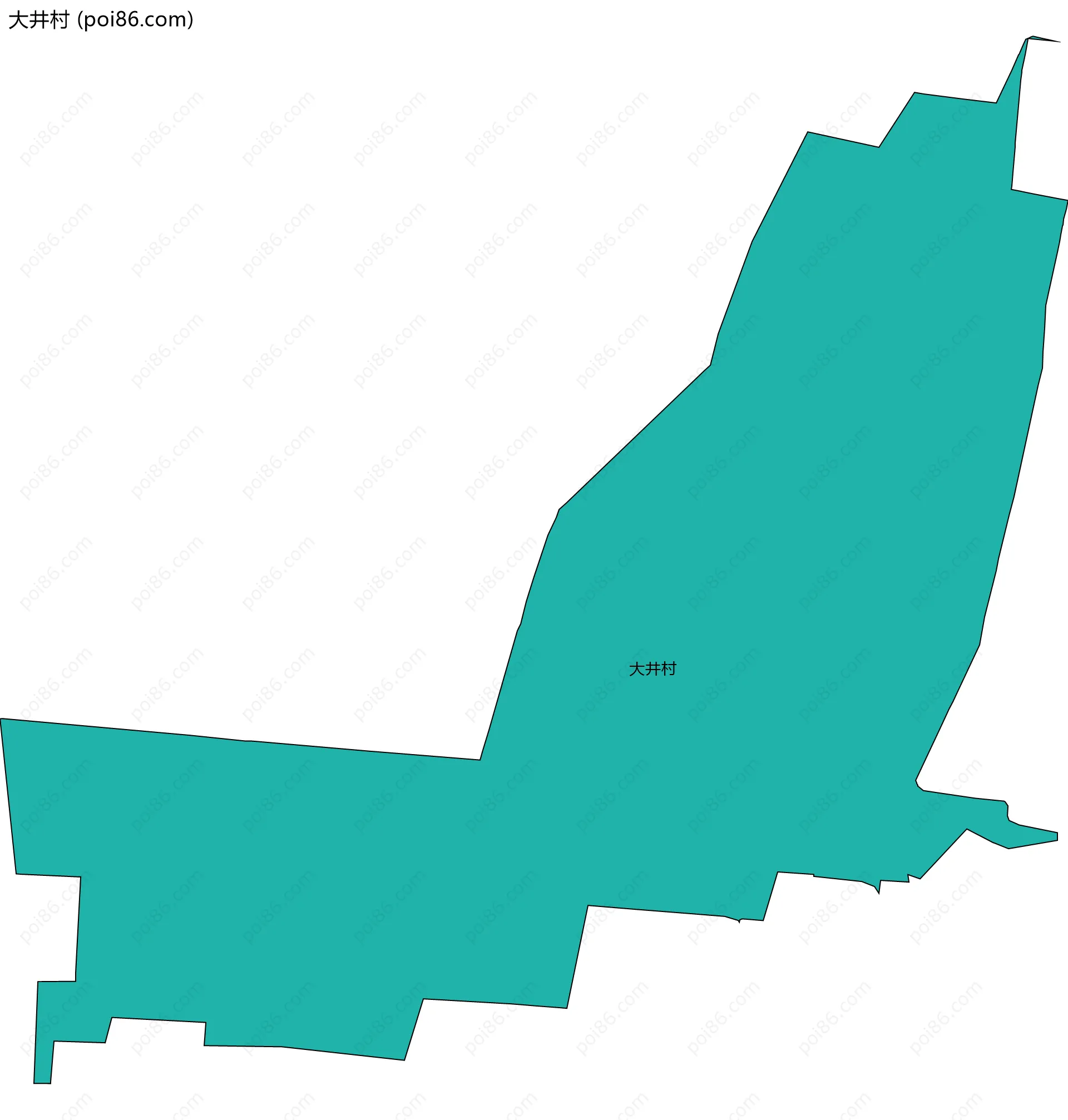 大井村边界地图