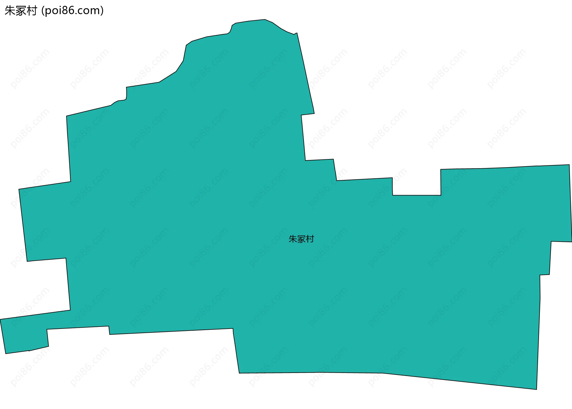 朱冢村边界地图
