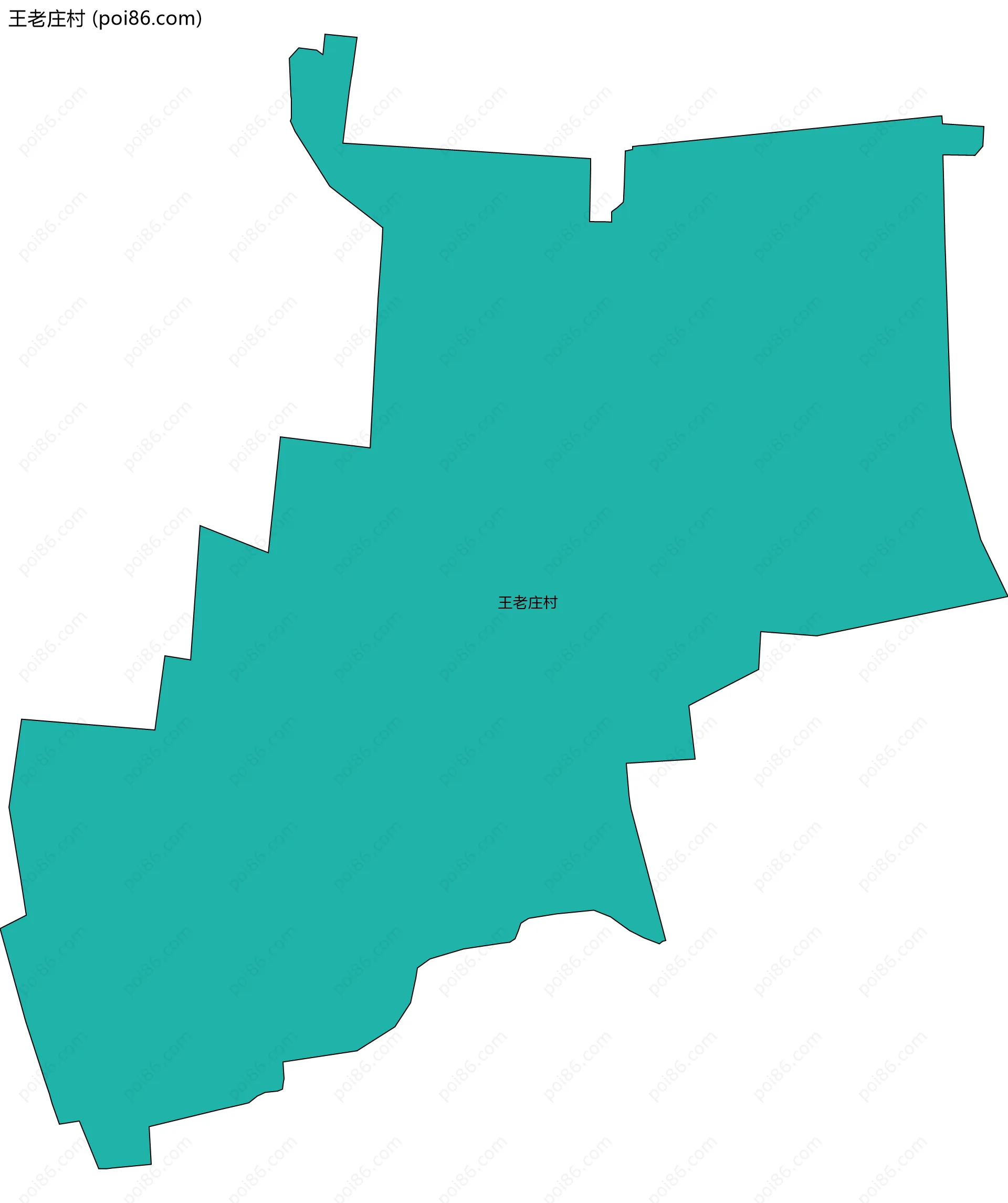 王老庄村边界地图