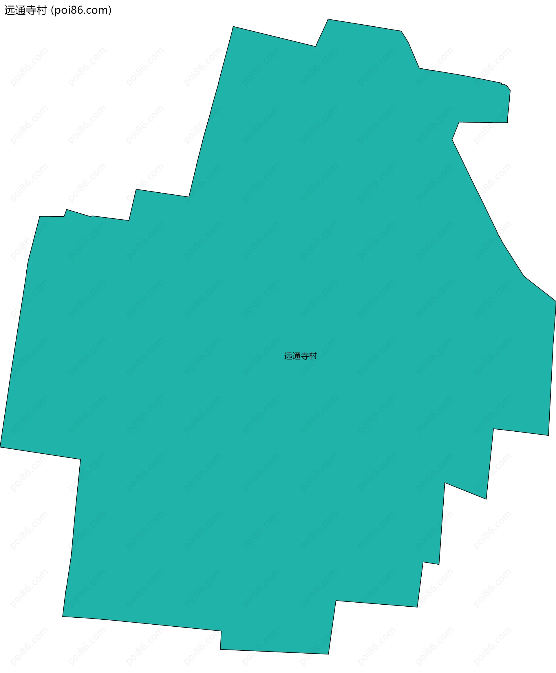 远通寺村边界地图