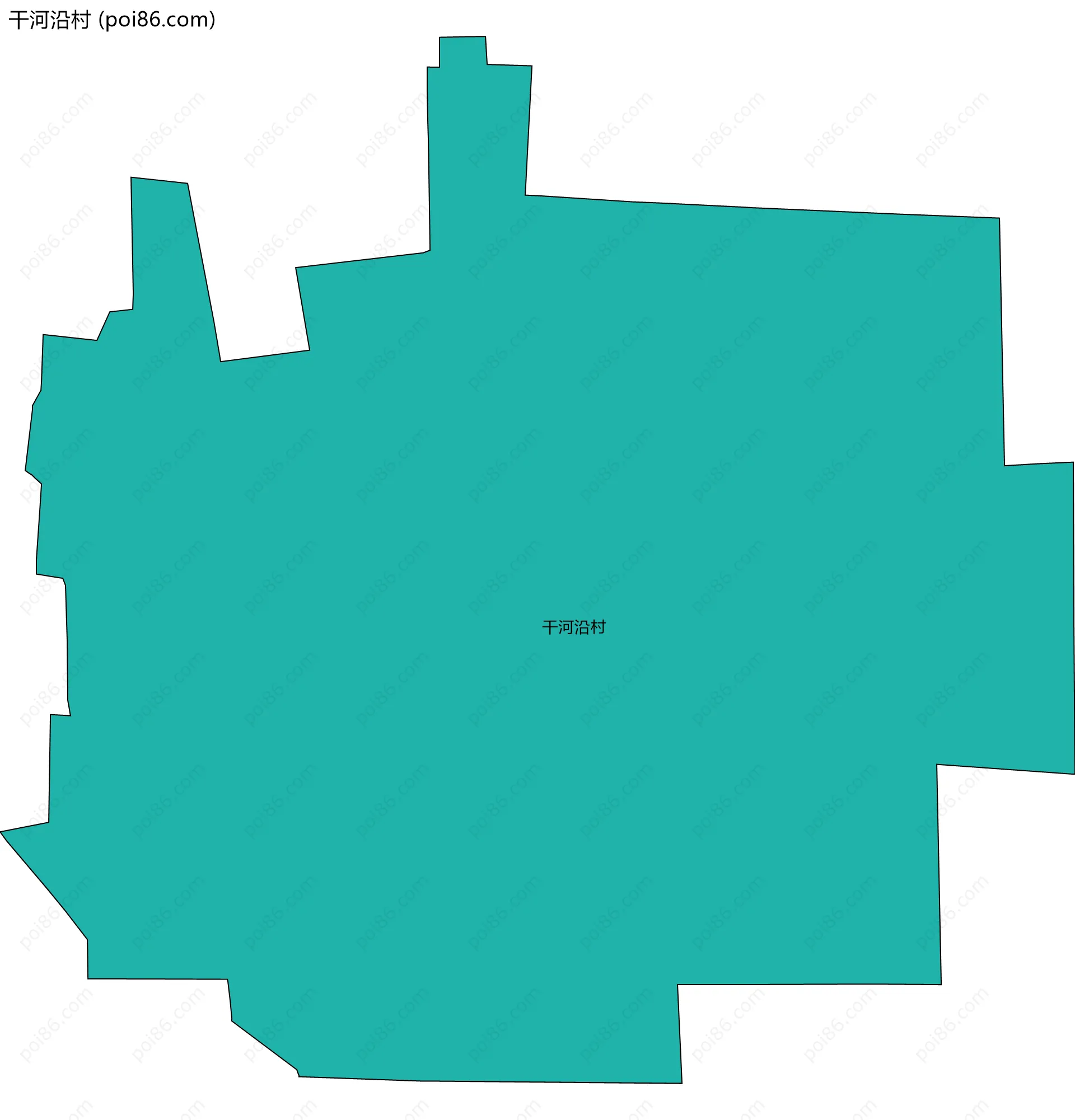 干河沿村边界地图