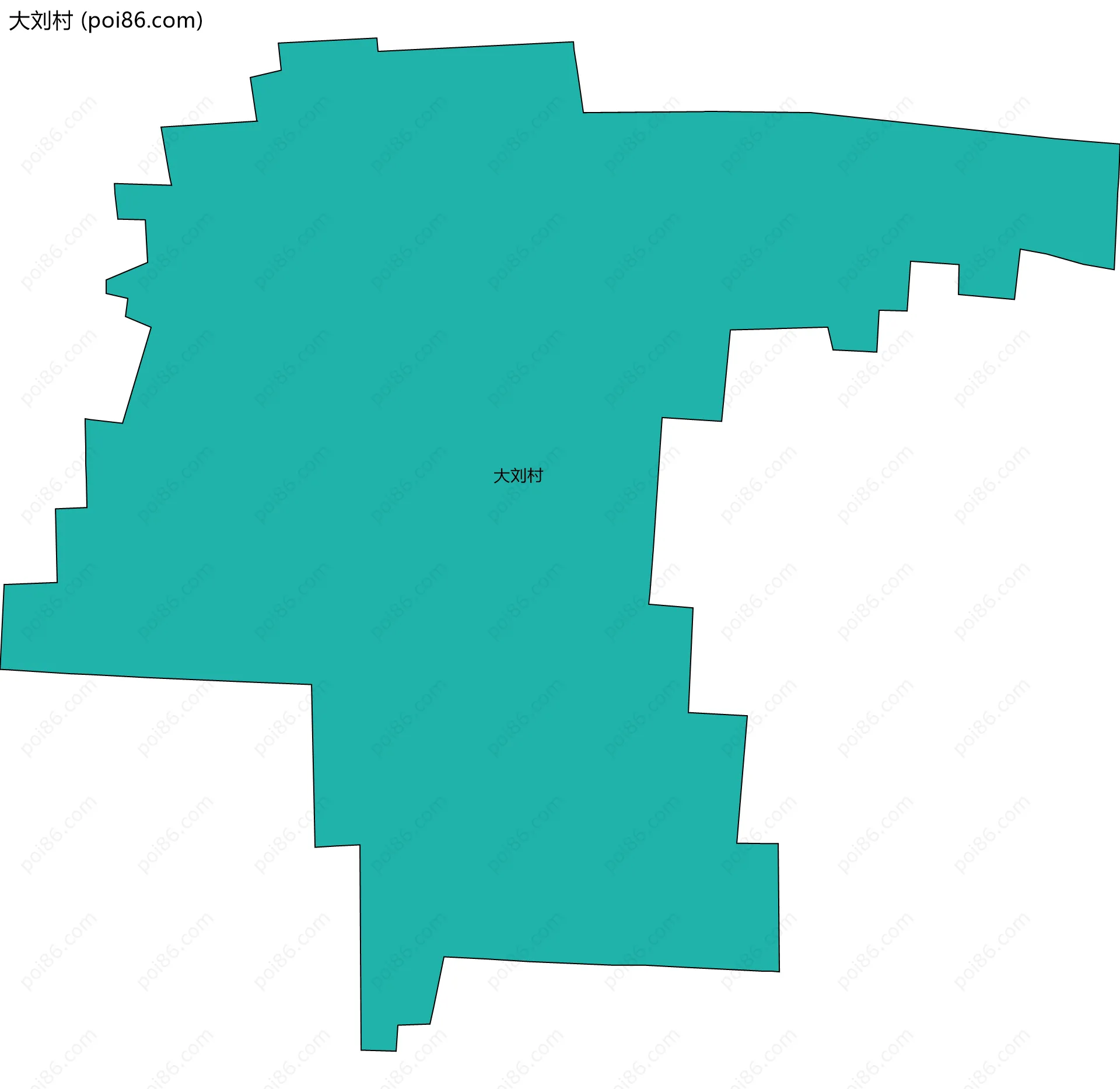 大刘村边界地图