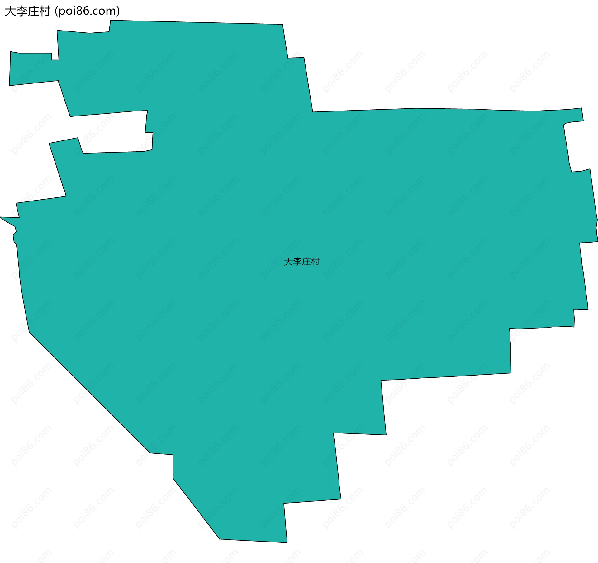 大李庄村边界地图