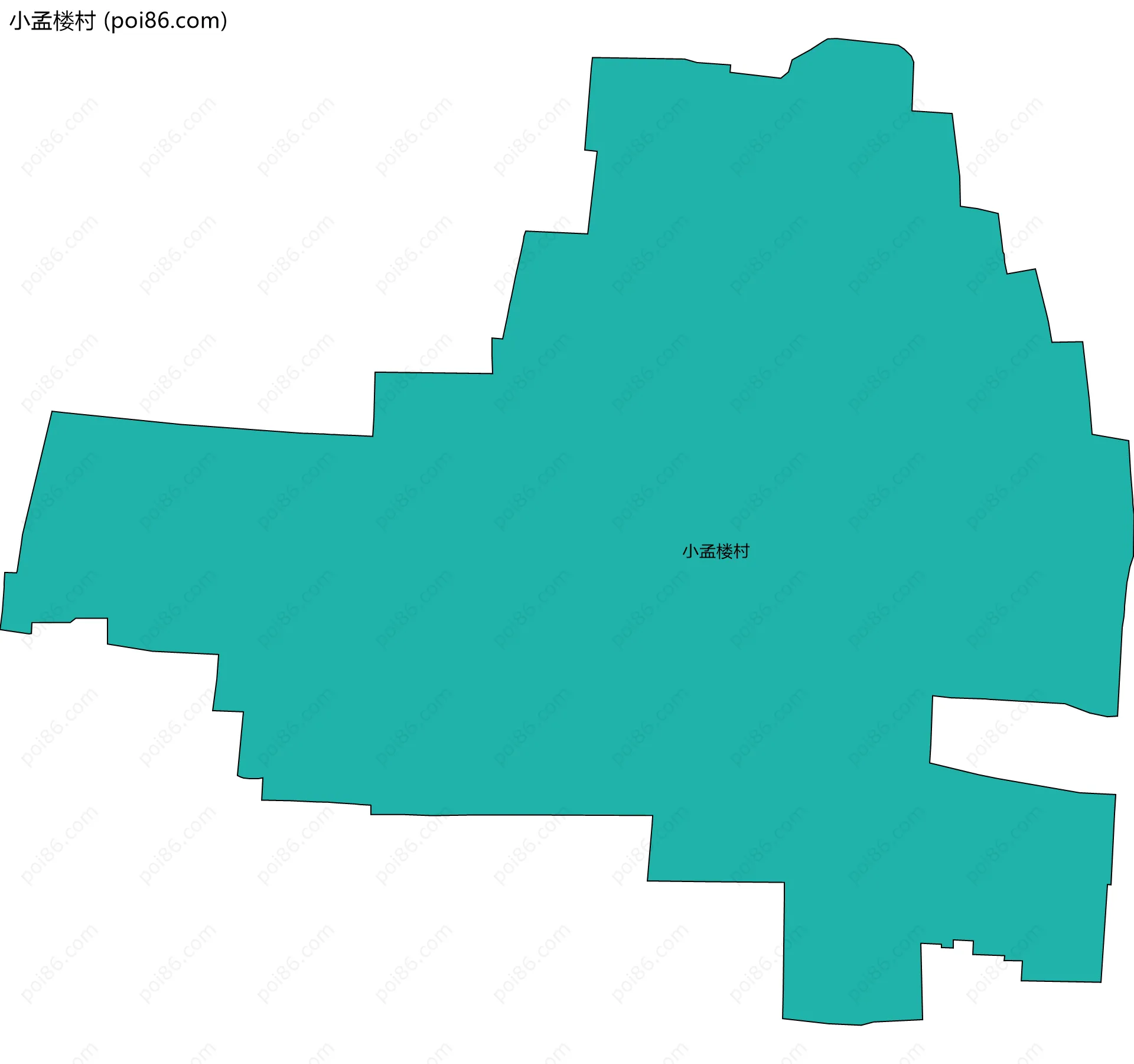 小孟楼村边界地图