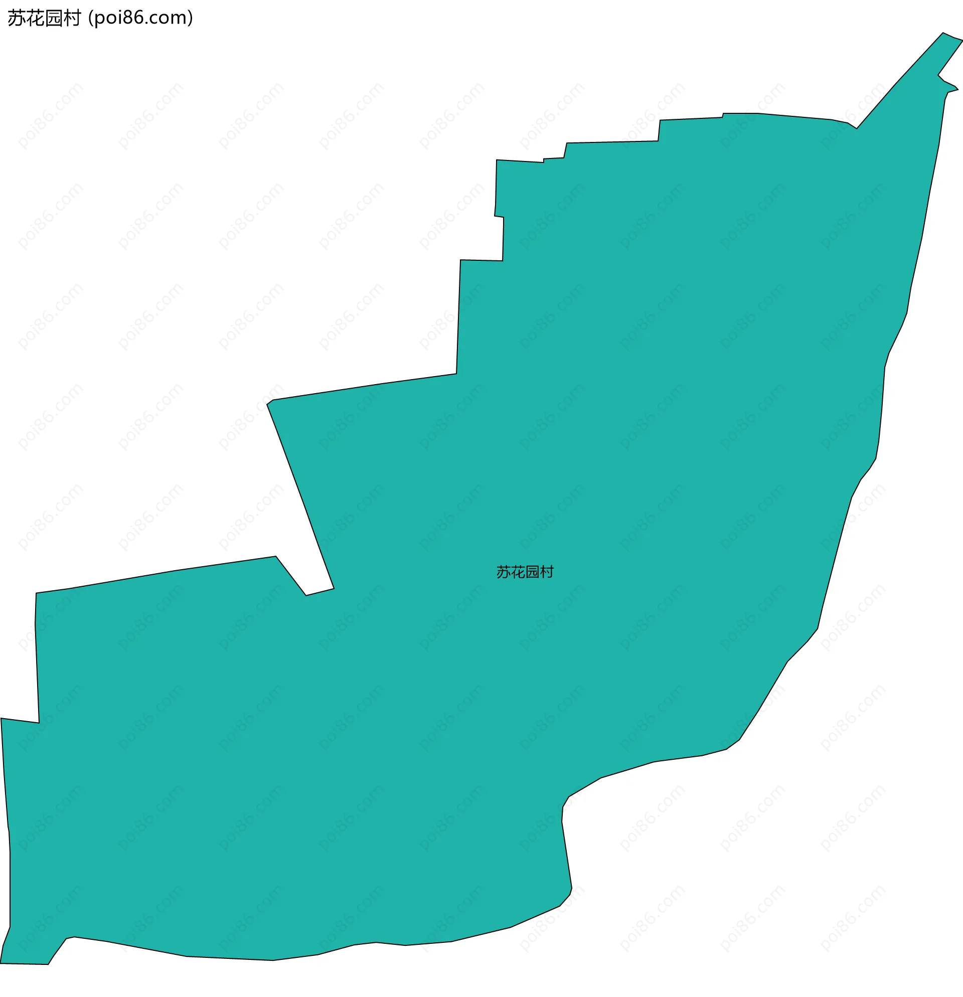 苏花园村边界地图