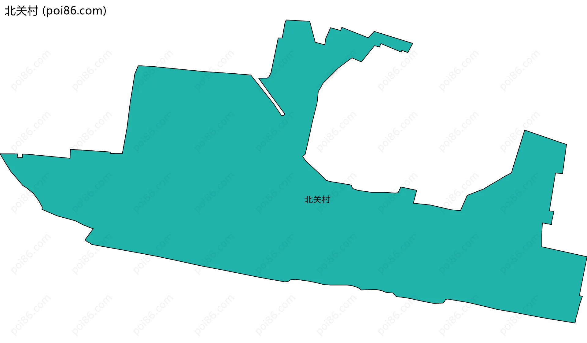 北关村边界地图
